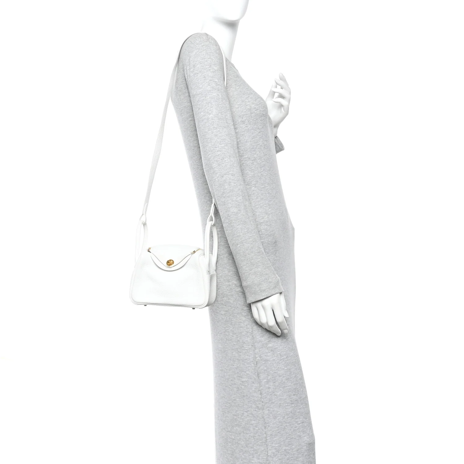 Taurillon Clemence Mini Lindy 20 New White - Image 2