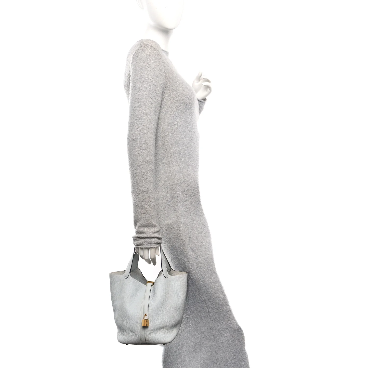 Taurillon Clemence Picotin Lock 22 MM Bleu Pale - Image 3