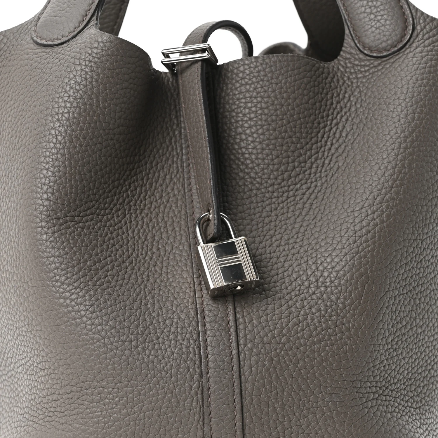Taurillon Clemence Picotin Lock 22 MM Gris Asphalte - Image 8