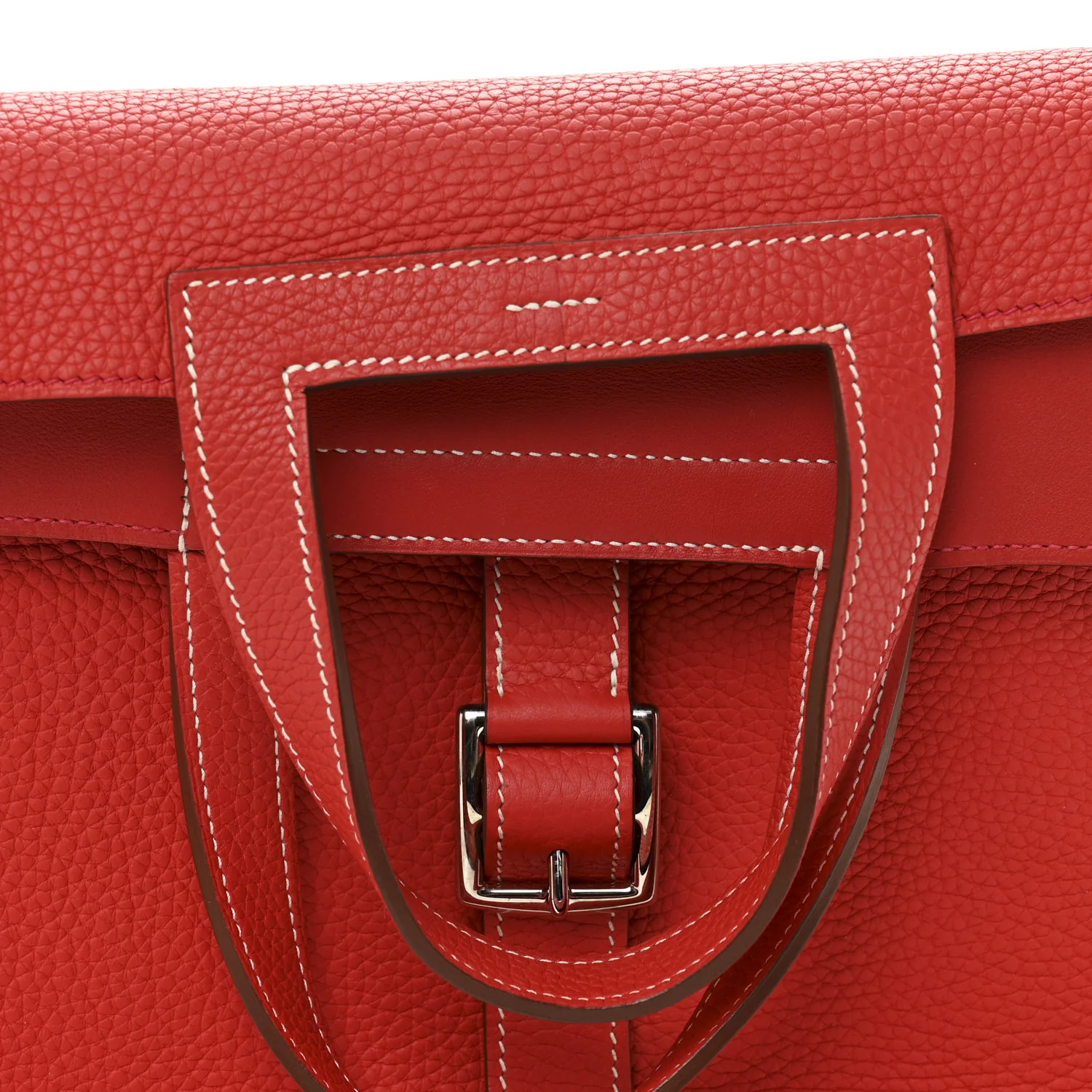 Taurillon Clemence Verso Halzan 31 GM Rouge Casaque Vermillion - Image 8