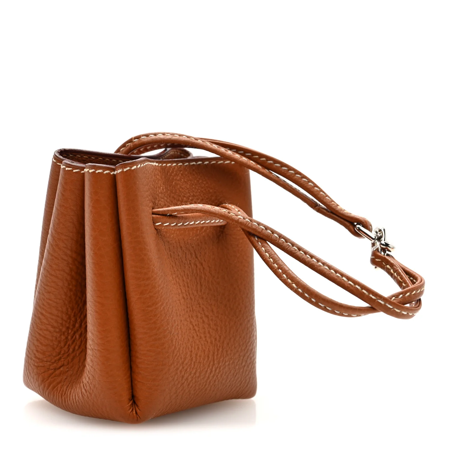 Taurillon Clemence Vespa Pouch Gold - Image 3