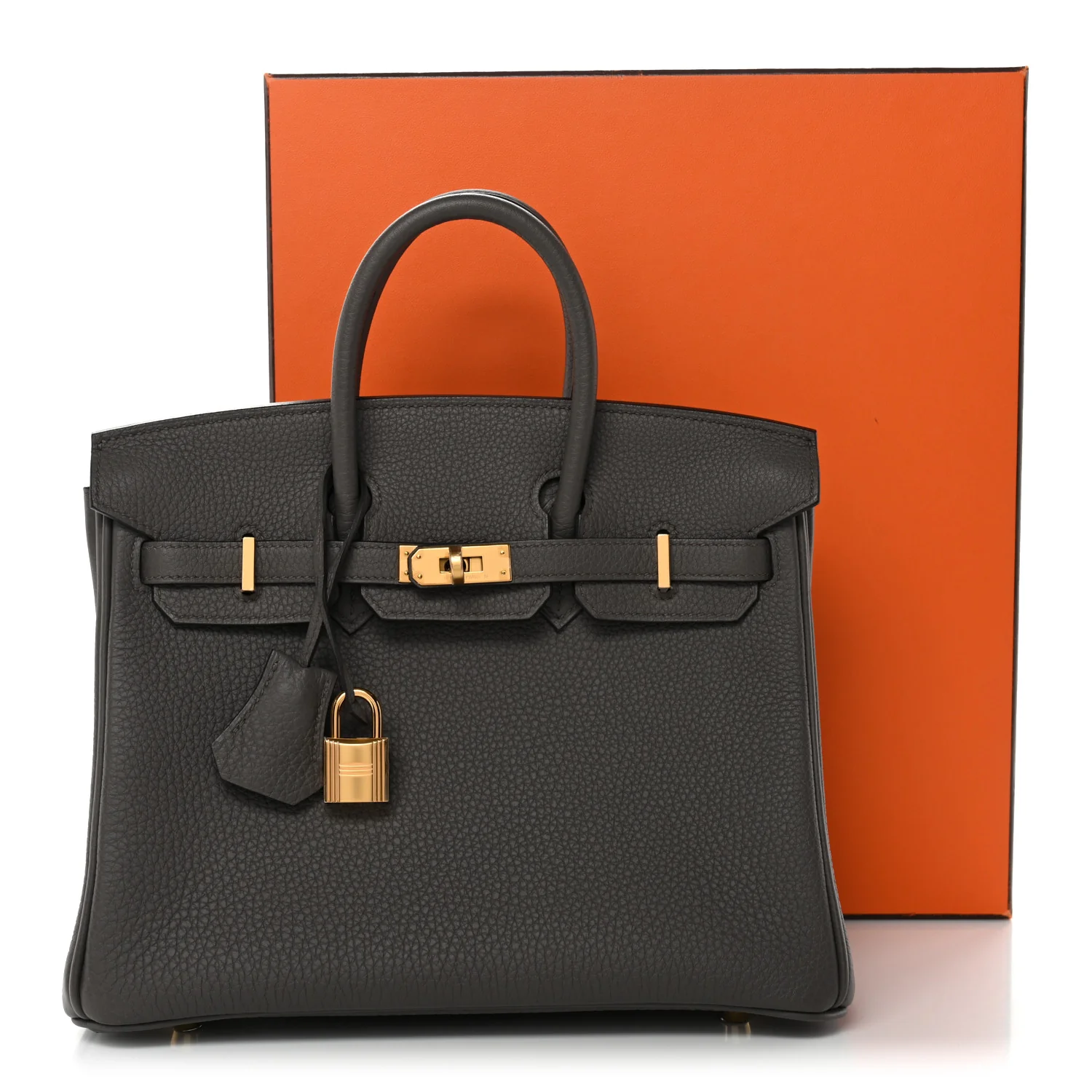 Togo Birkin 25 Etain - Image 11