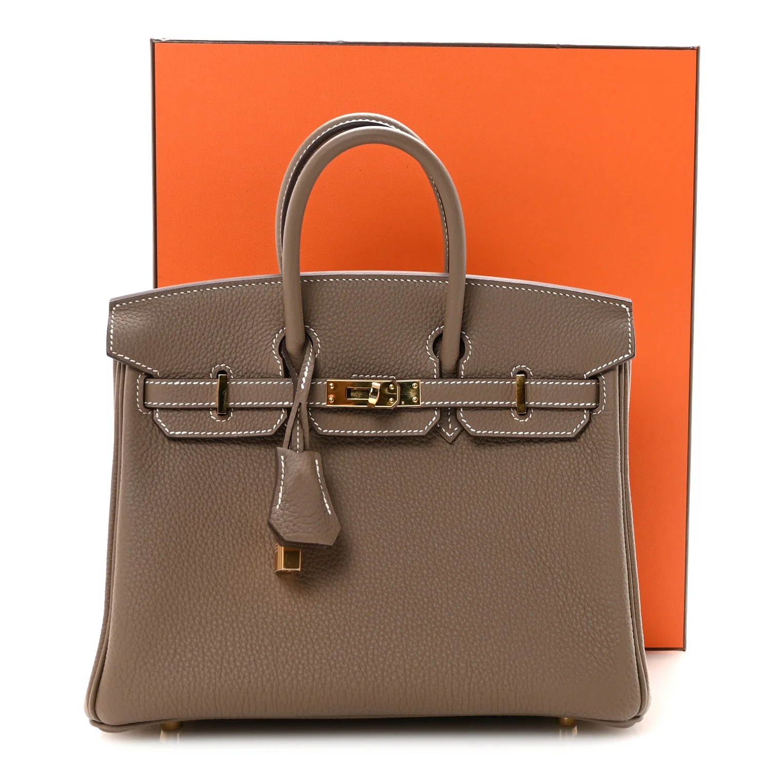 Togo Birkin 25 Etoupe - Image 11