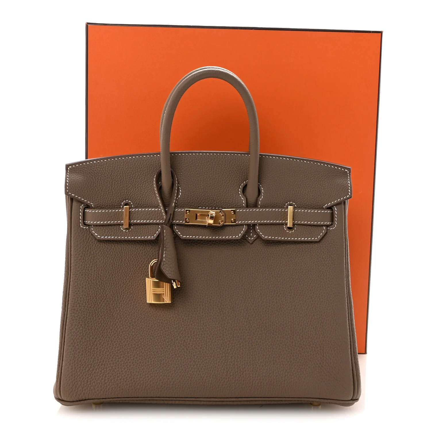 Togo Birkin 25 Etoupe - Image 11