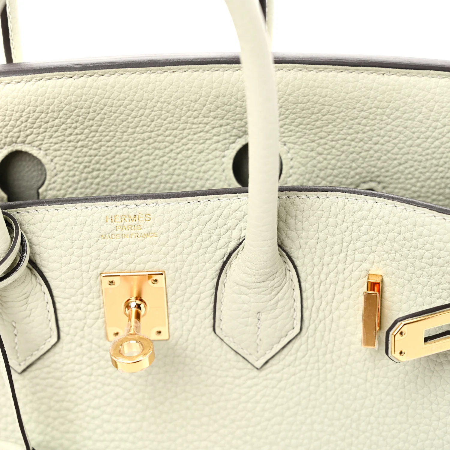 Togo Birkin 25 Gris Neve - Image 6