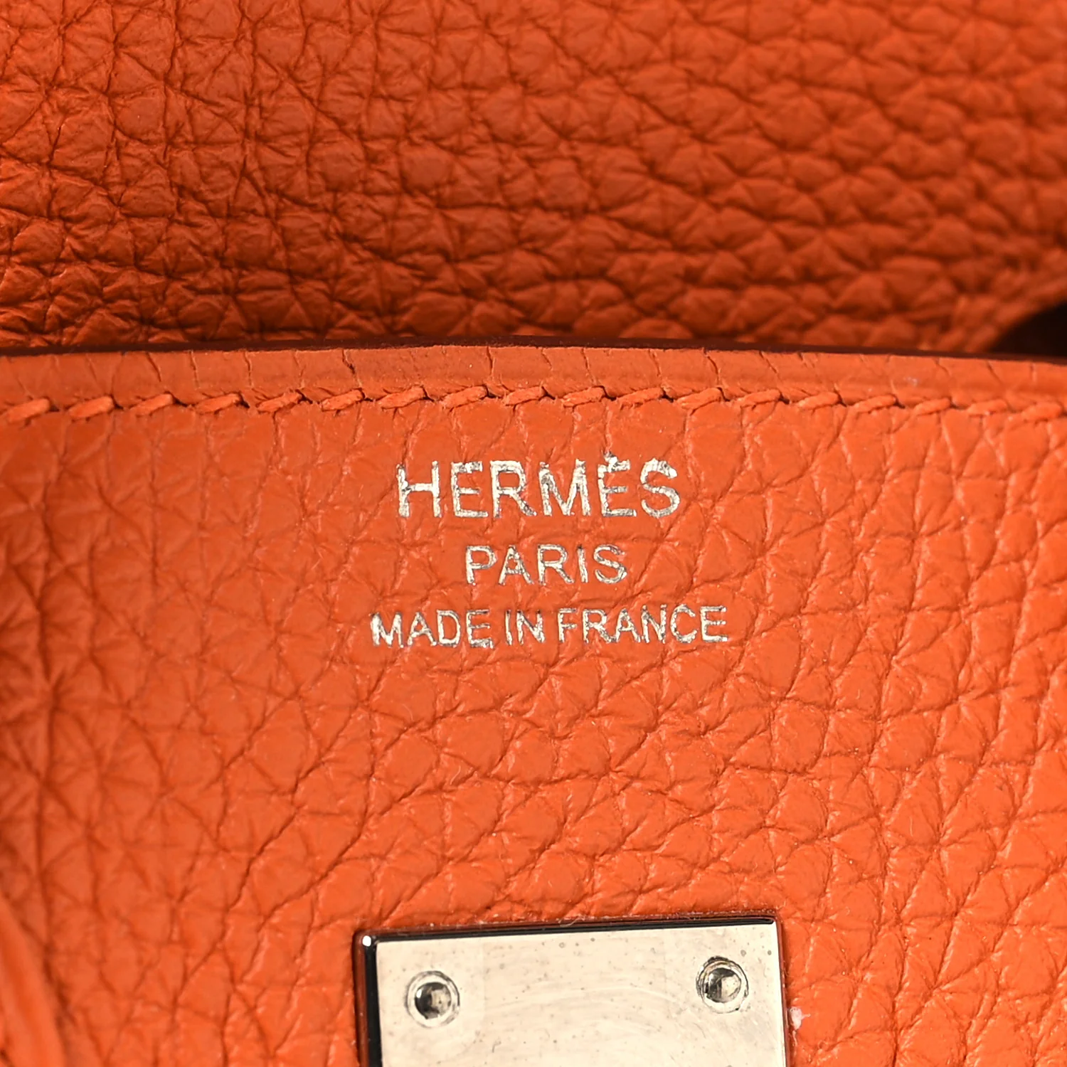 Togo Birkin 25 Orange - Image 5