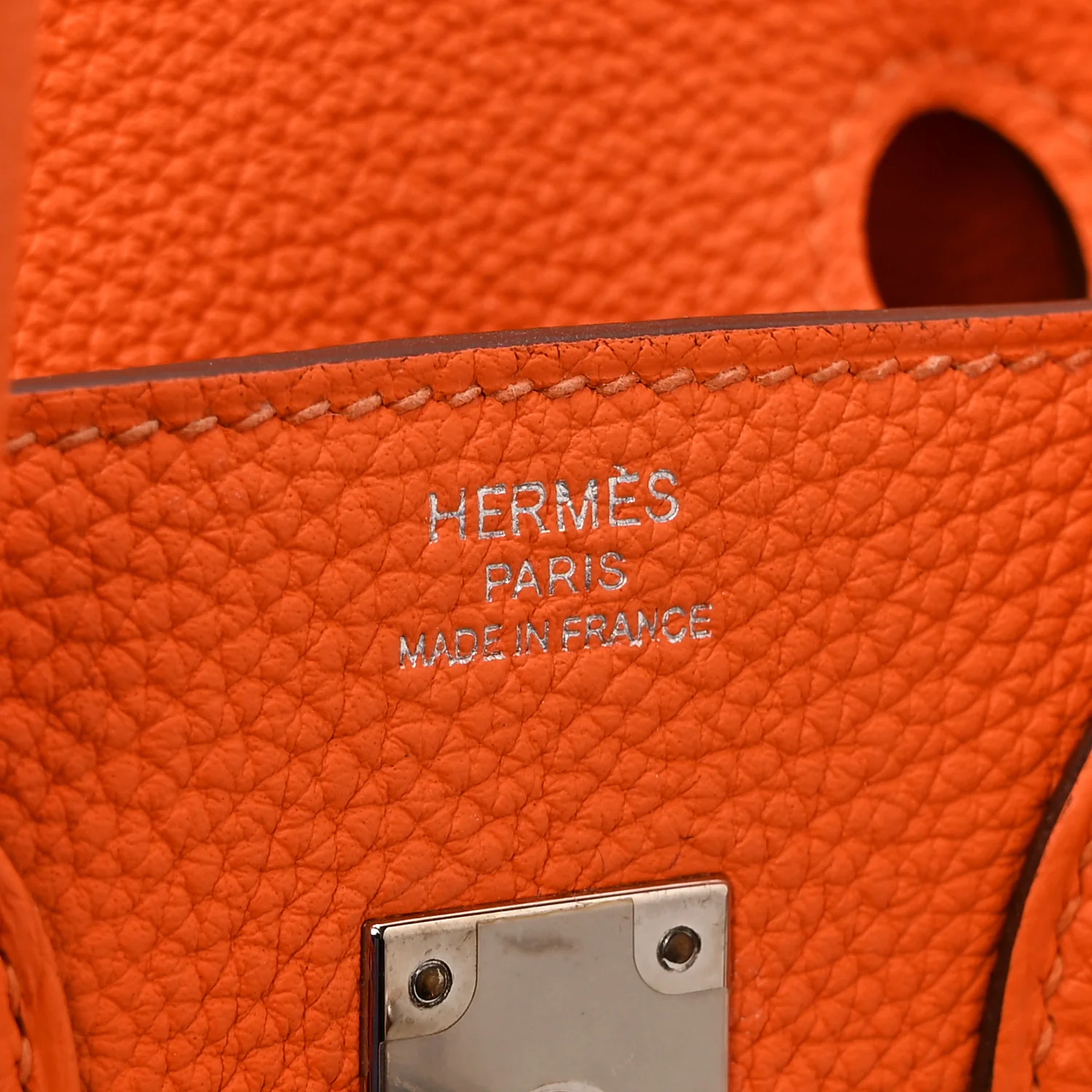 Togo Birkin 25 Orange Minium - Image 6