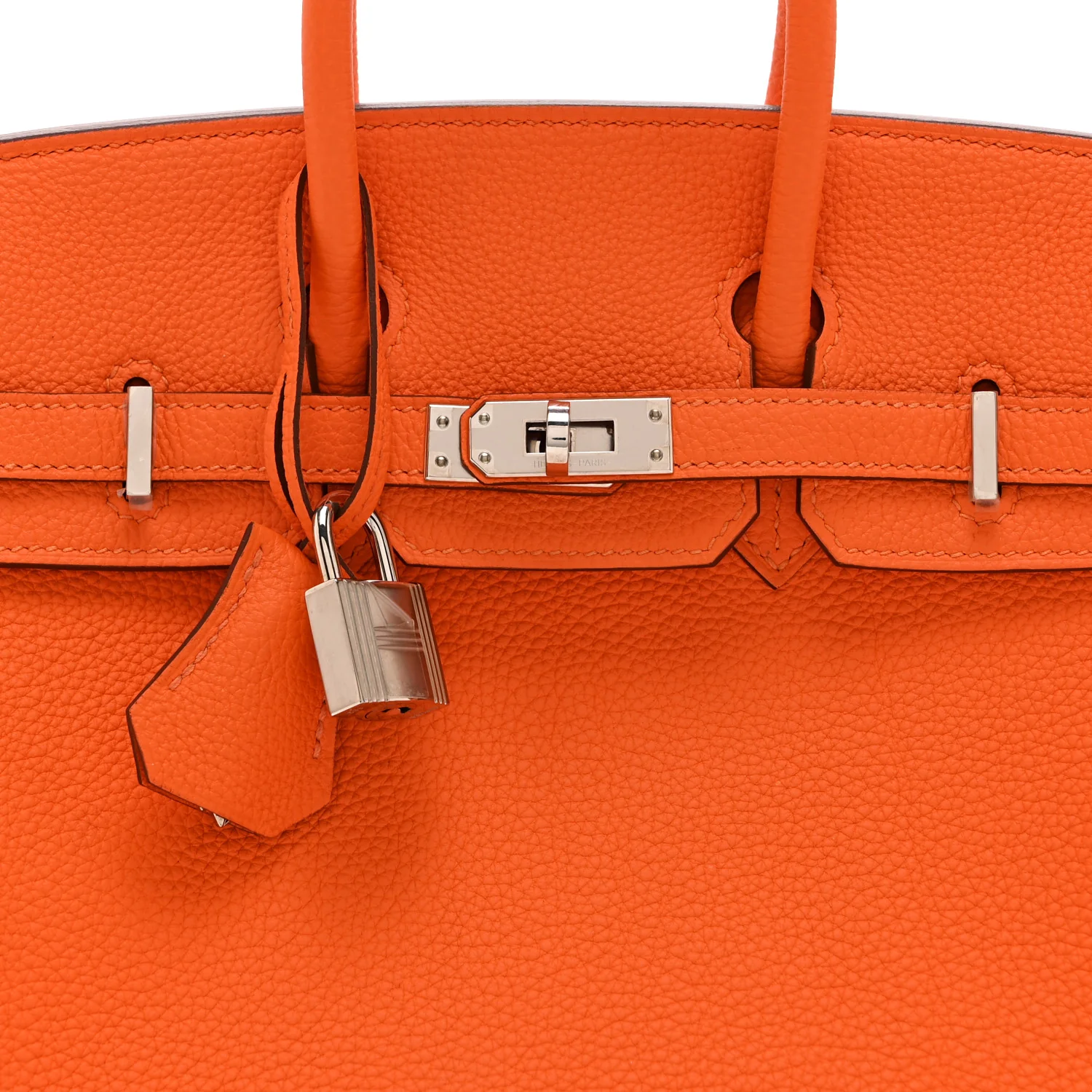 Togo Birkin 25 Orange Minium - Image 8