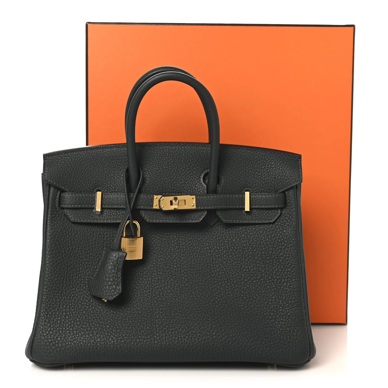 Togo Birkin 25 Vert Fonce - Image 13