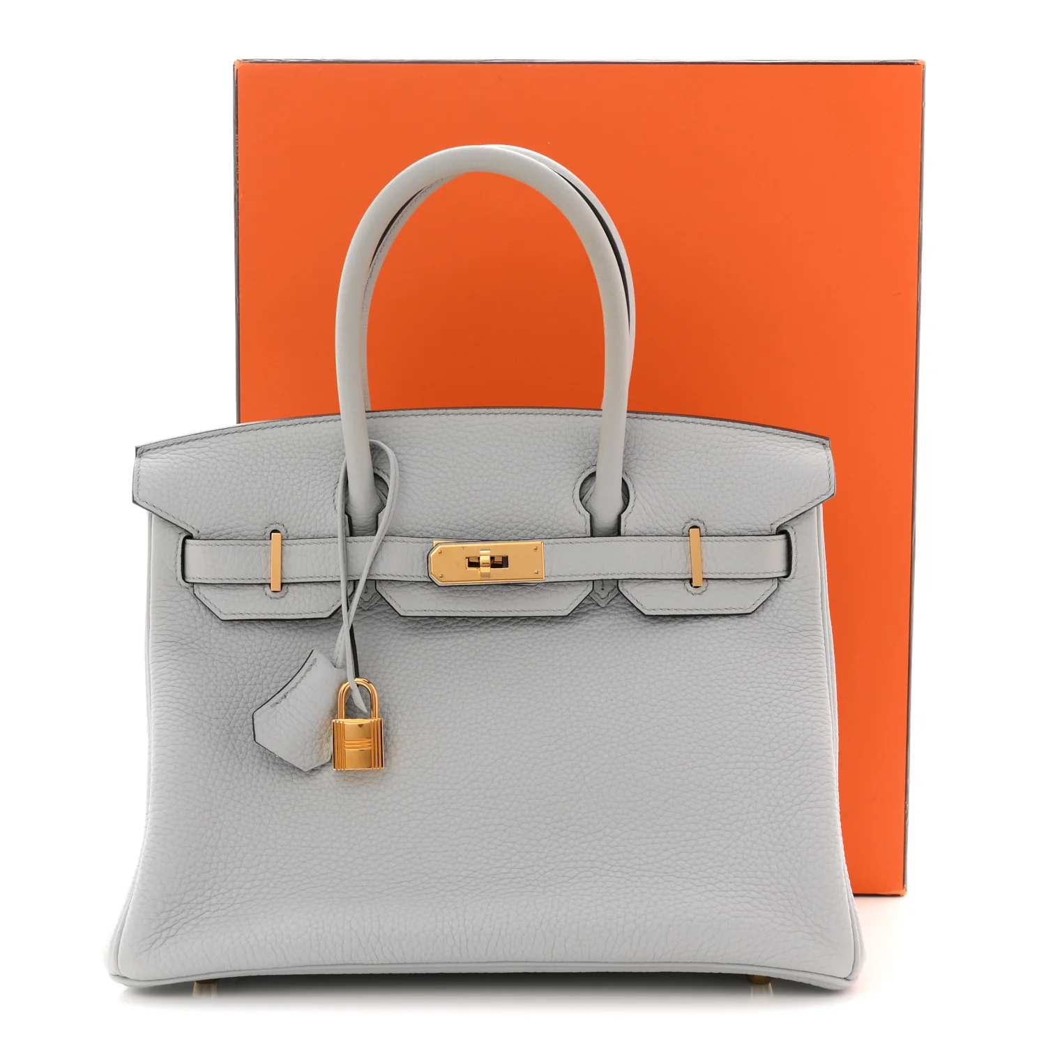 Togo Birkin 30 Bleu Pale - Image 13