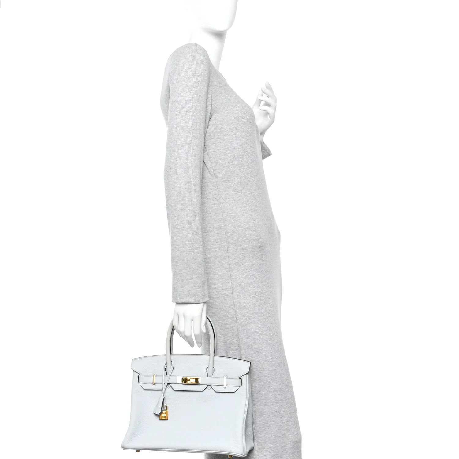 Togo Birkin 30 Bleu Pale - Image 2