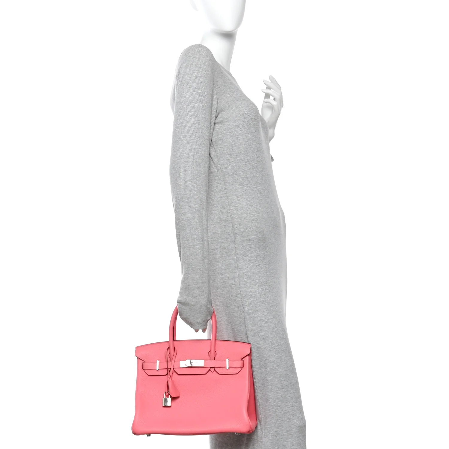 Togo Birkin 30 Rose Azalee - Image 2