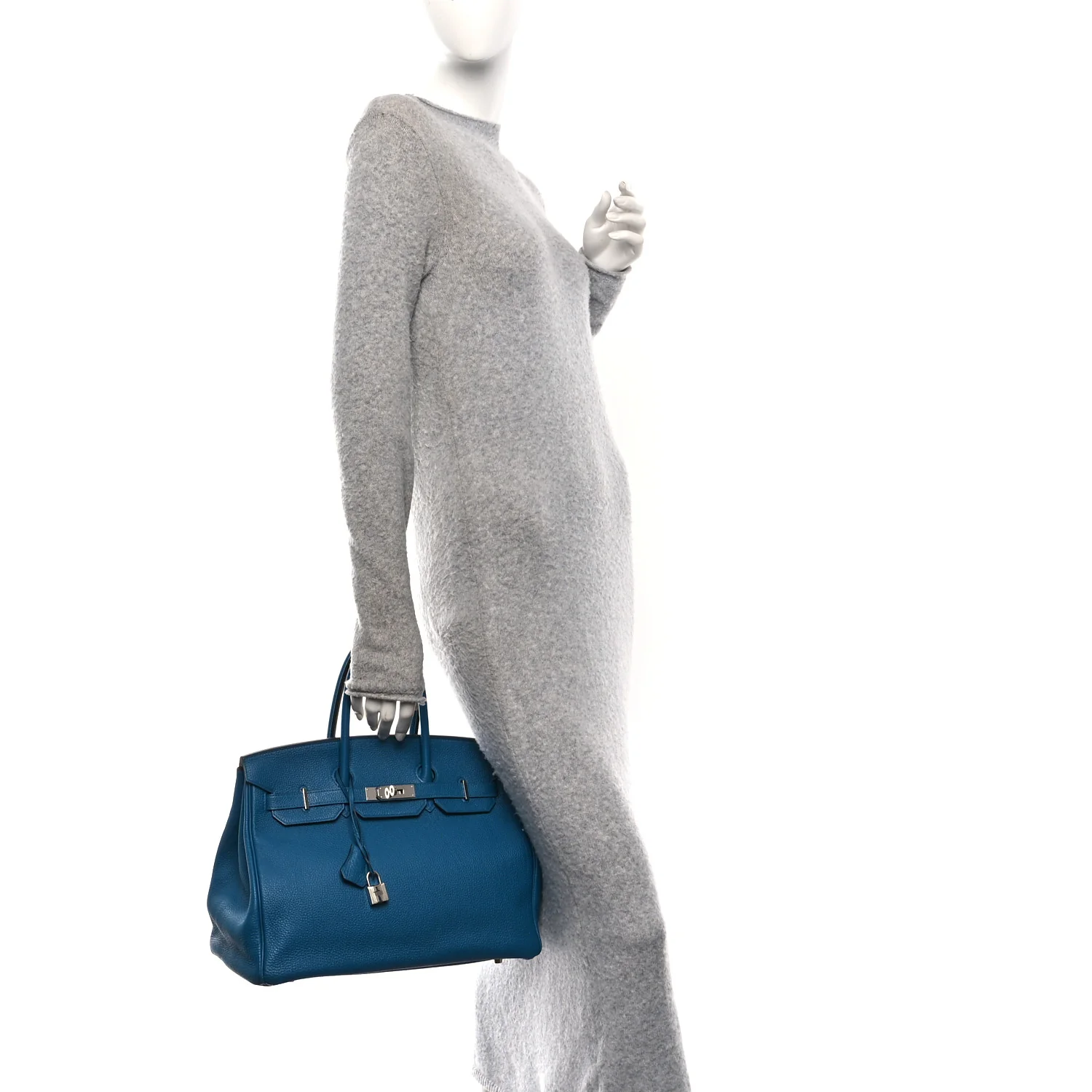 Togo Birkin 35 Bleu Izmir - Image 2