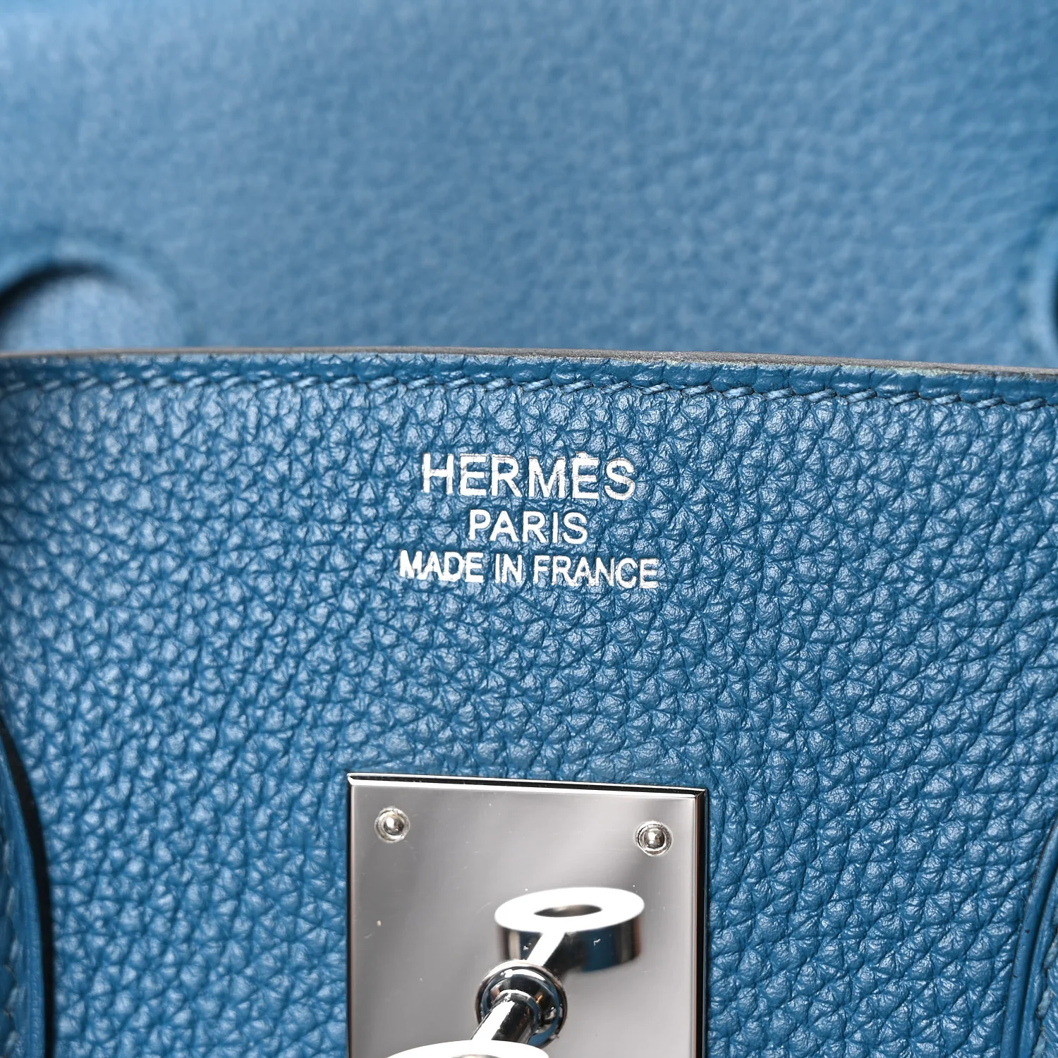 Togo Birkin 35 Bleu Izmir - Image 6