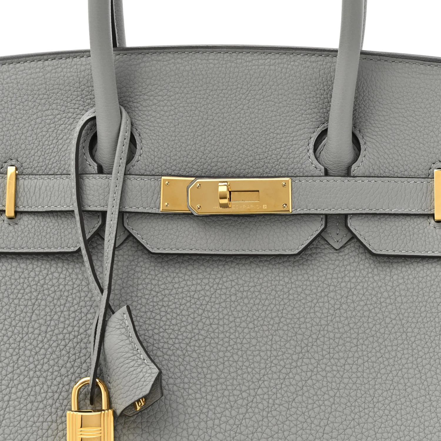 Togo Birkin 35 Gris Mouette - Image 8