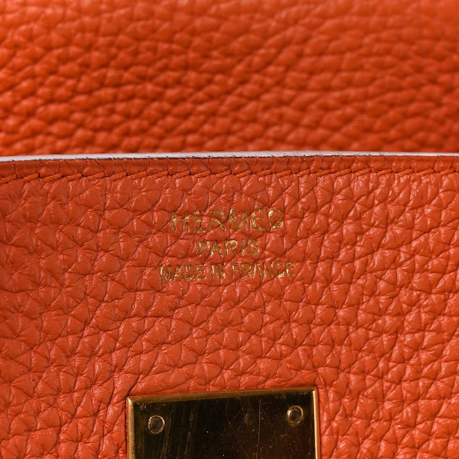 Togo Birkin 35 Orange - Image 6