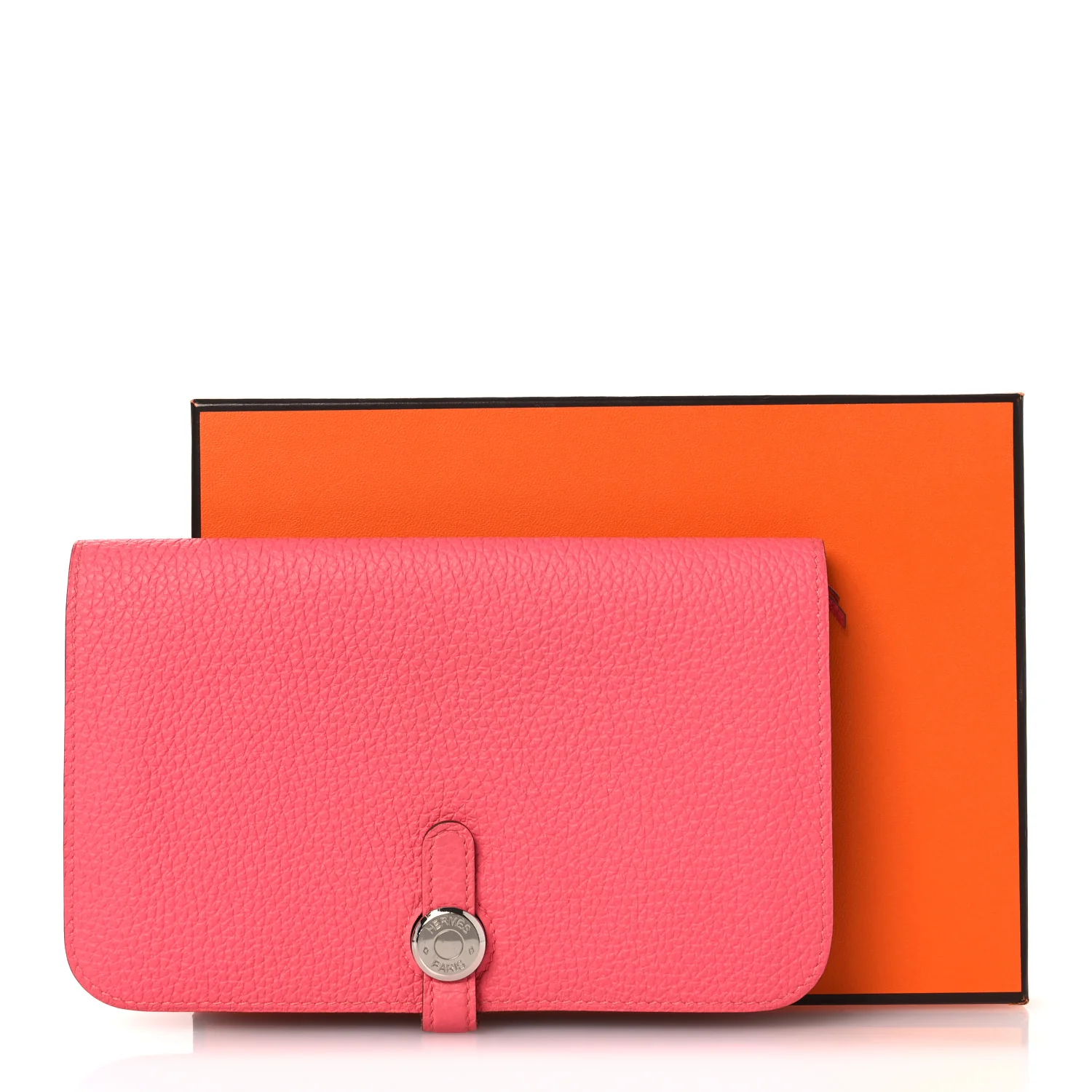 Togo Dogon Duo Wallet Rose Lipstick - Image 10