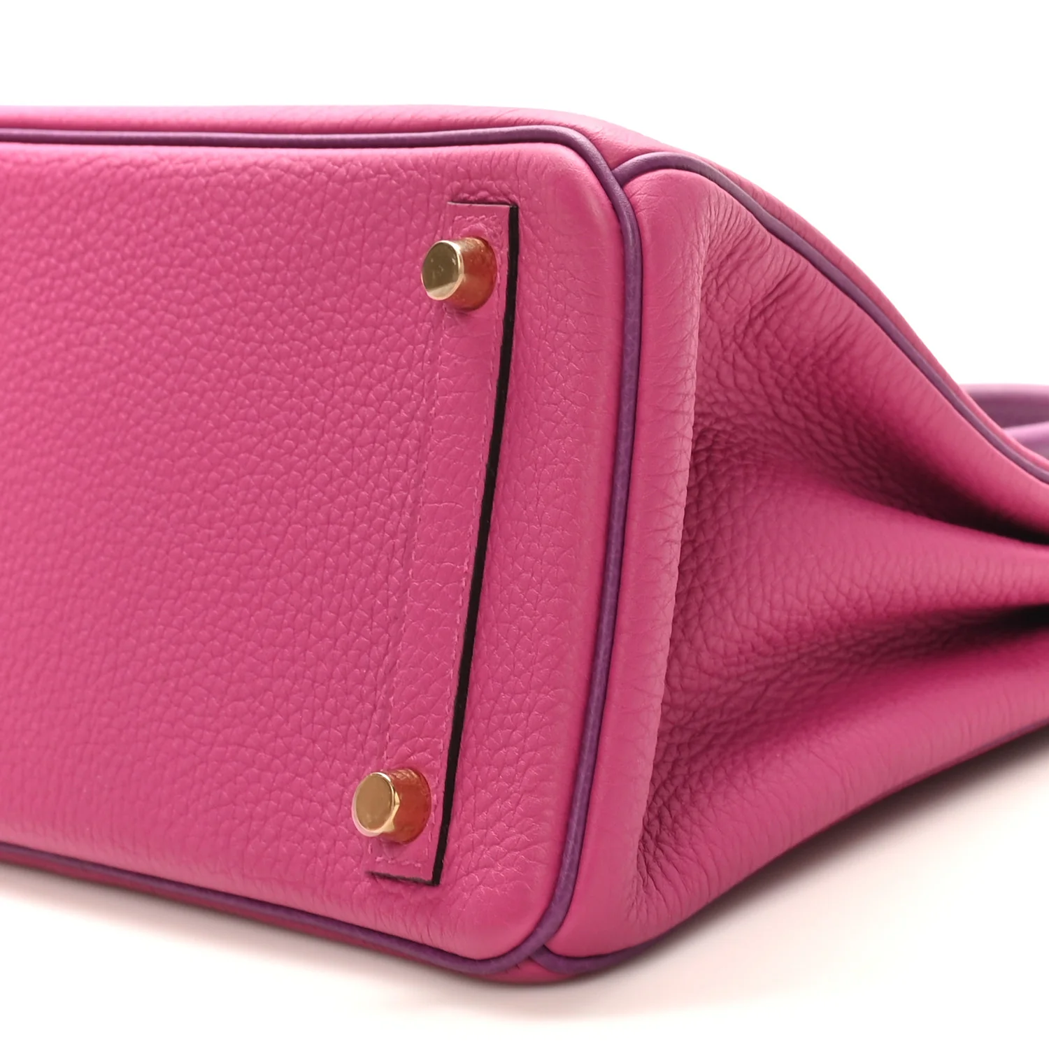 Togo Horseshoe Birkin 25 Rose Pourpre Cassis - Image 10