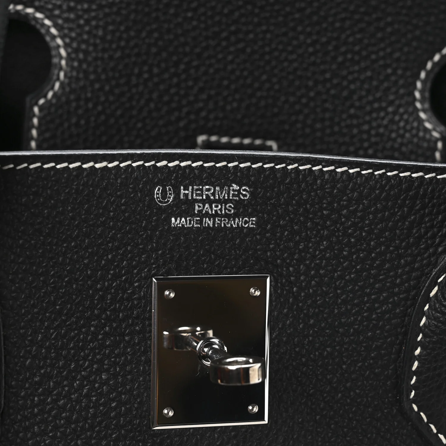 Togo Horseshoe Birkin 40 Black - Image 5