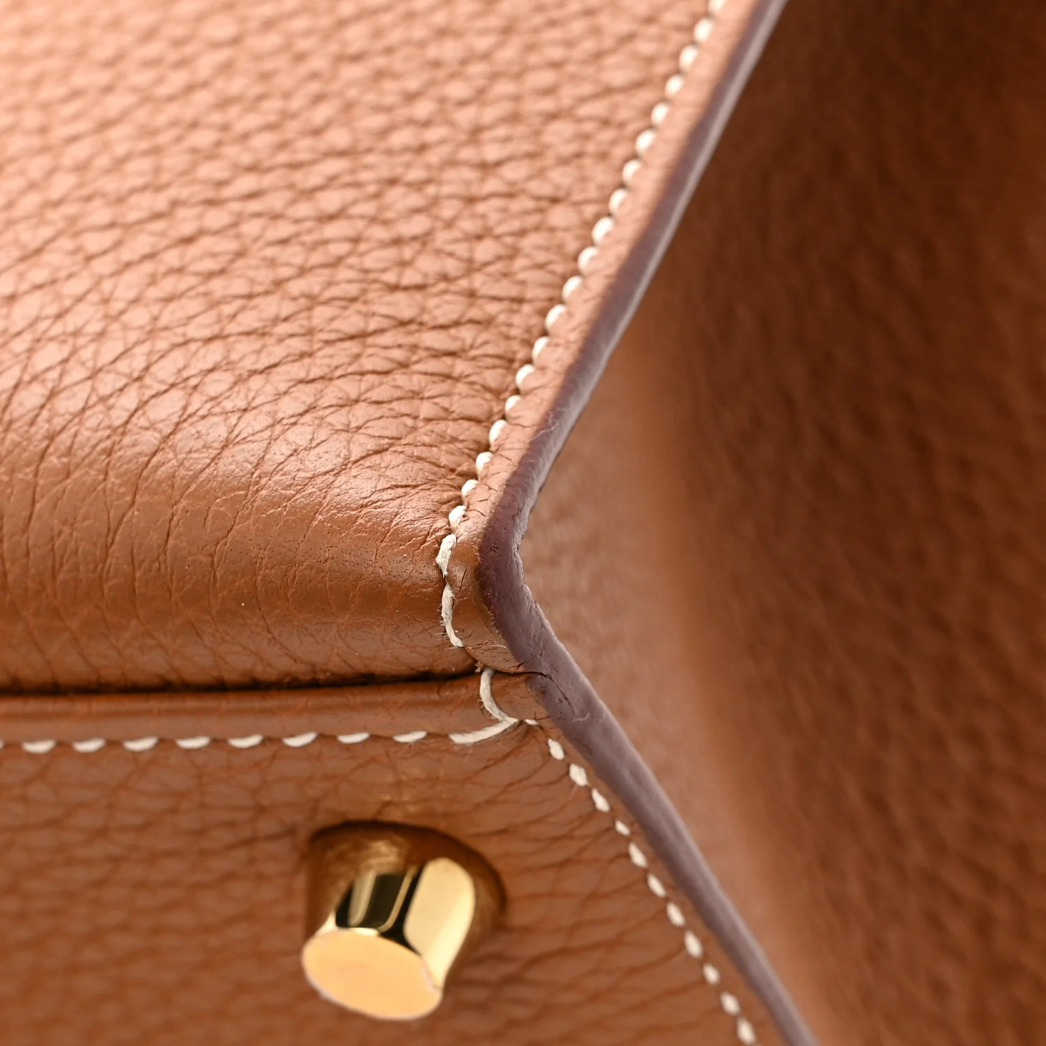 Togo Horseshoe Kelly Sellier 25 Gold Capucine - Image 11