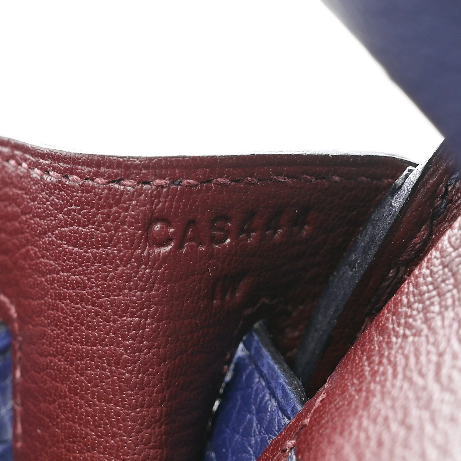 Togo Swift Officier Birkin 25 Bleu Encre Bordeaux - Image 7