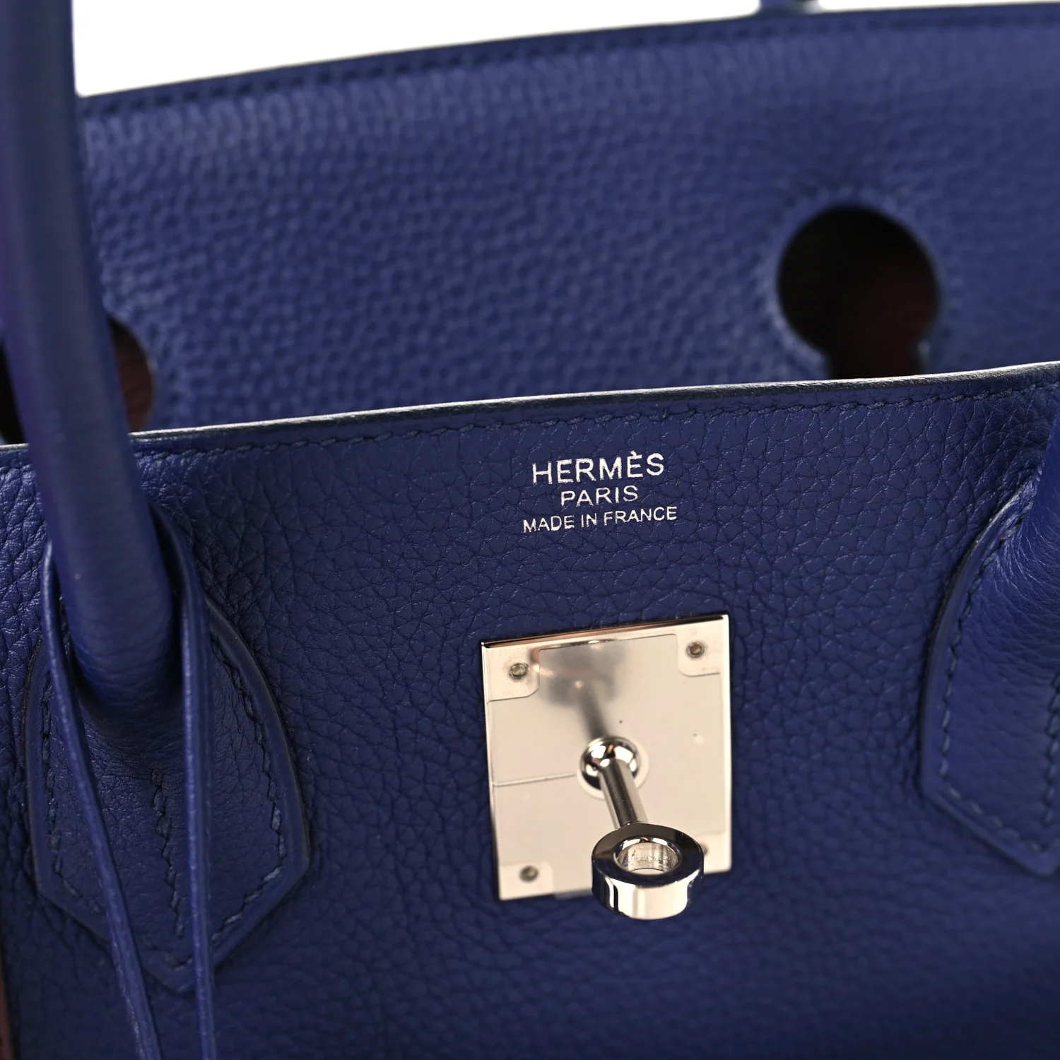 Togo Swift Officier Birkin 30 Bleu Encre Rouge H - Image 6