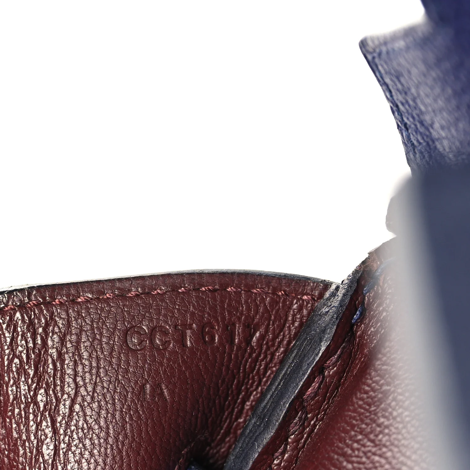 Togo Swift Officier Birkin 30 Bleu Encre Rouge H - Image 7