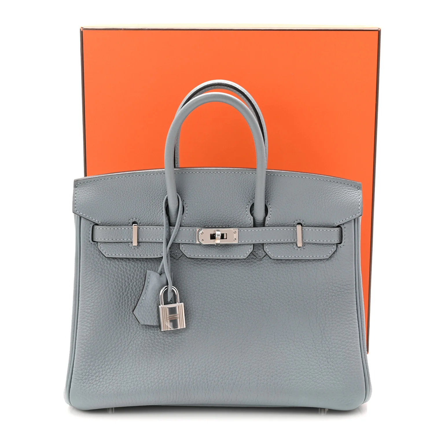 Togo Verso Birkin 25 Bleu Lin Chai - Image 14