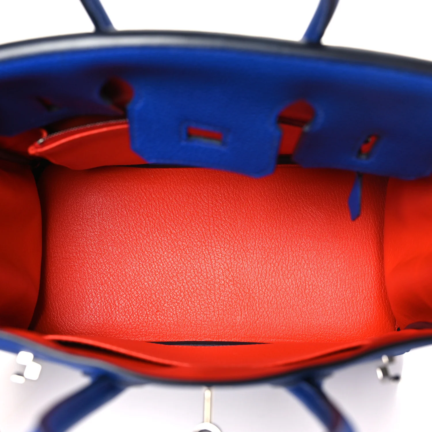 Togo Verso Birkin 25 Bleu Royal Capucine - Image 5