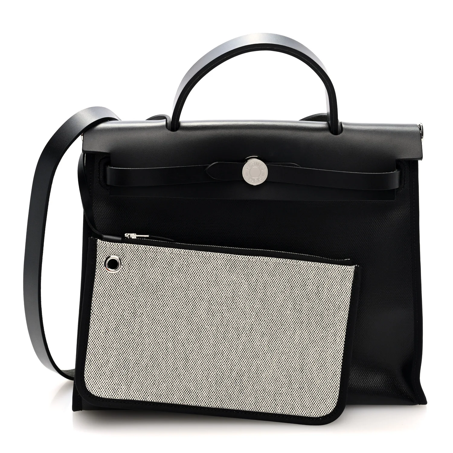 Toile H Berline Vache Hunter Herbag Zip PM 31 Black Ecru - Image 3