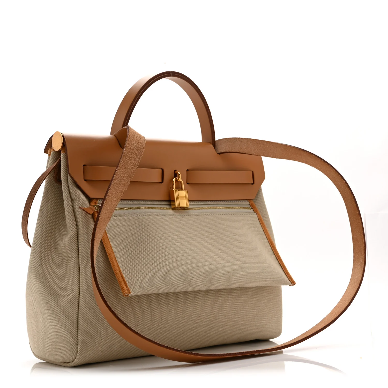 Toile Militaire Vache Hunter Laque Herbag Zip Retourne PM 31 Beton Naturel Sable Nata - Image 4