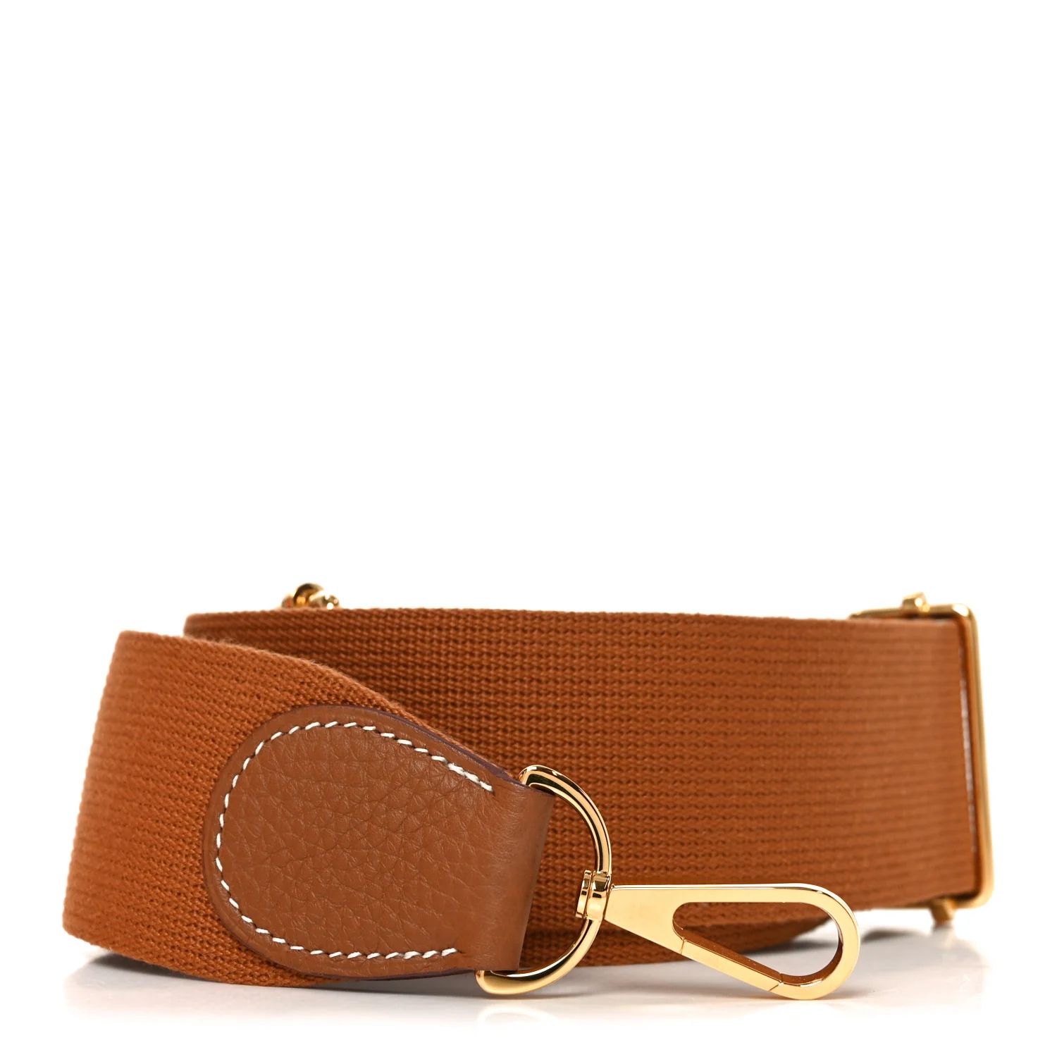 Toile Taurillon Clemence Shoulder Strap Gold