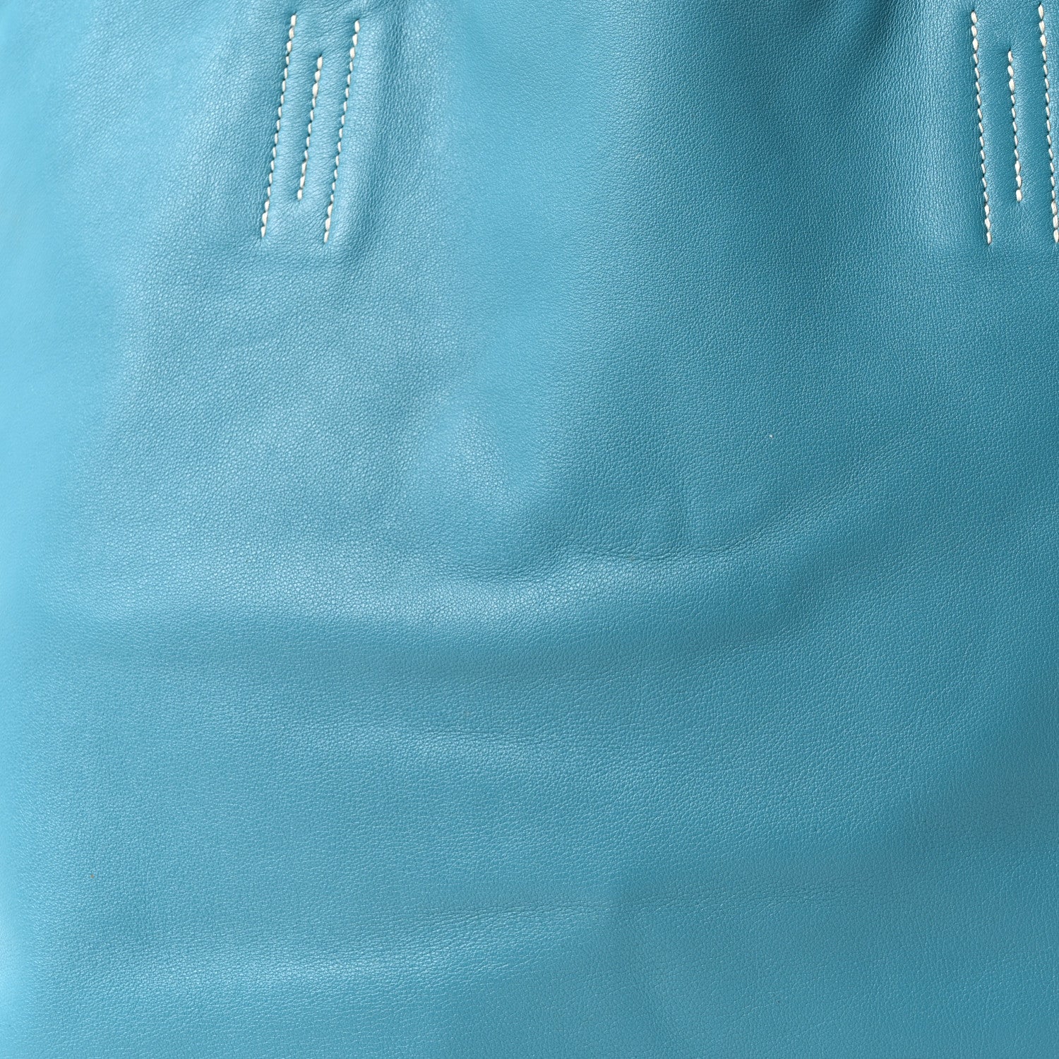 Veau Sikkim Double Sens 36 Reversible Tote Turquoise Gris Perle - Image 12