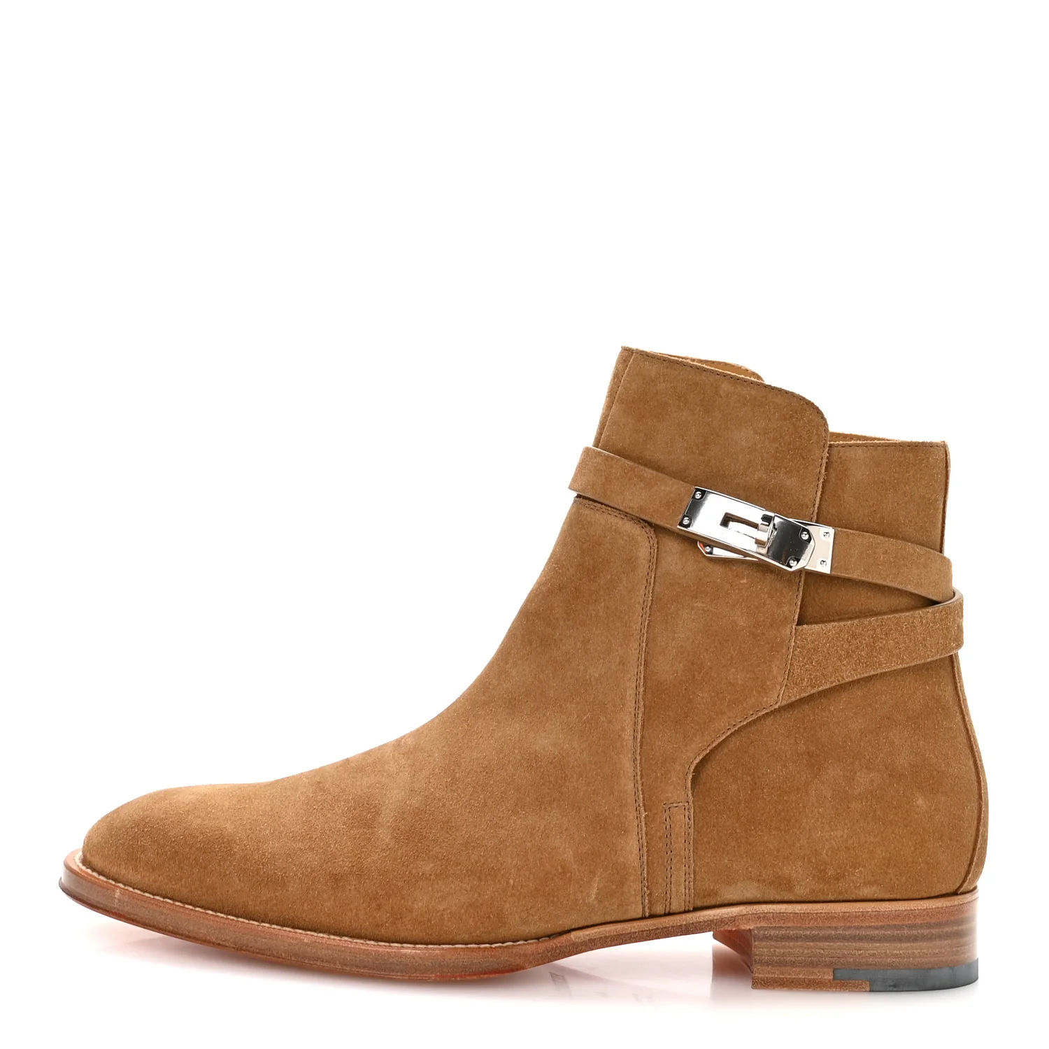 Veau Velours Mens Fortune Ankle Boots 44 Brun Fume