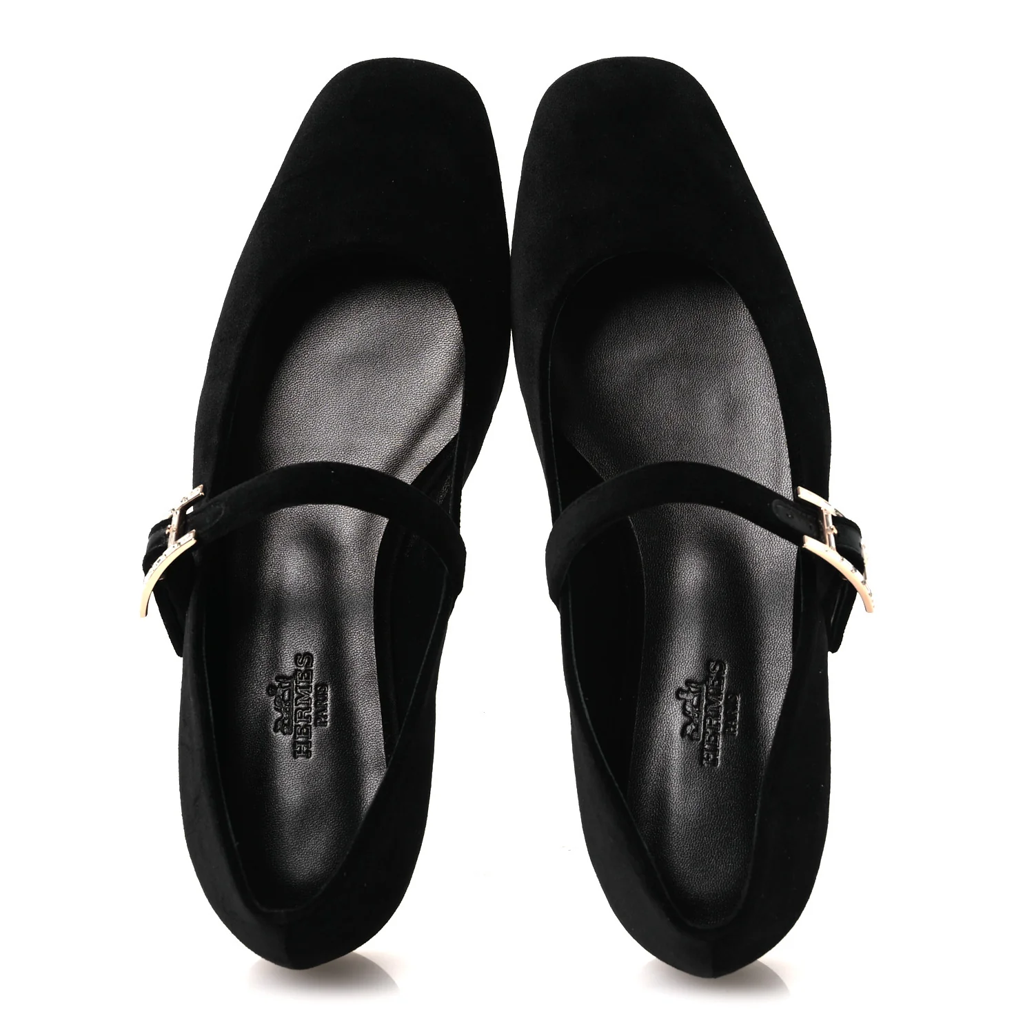 Velvet Crystal Jane Ballet Flats 37 Black - Image 2