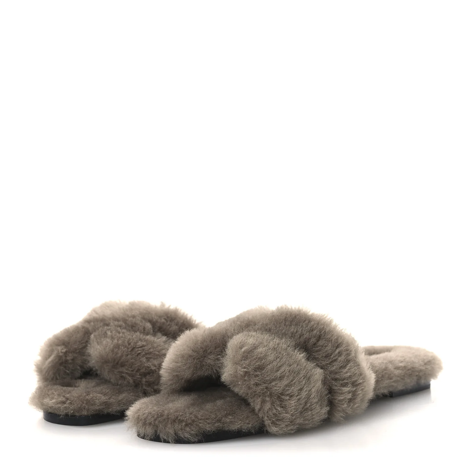 Woolskin Oran Sandals 38.5 Etoupe - Image 4