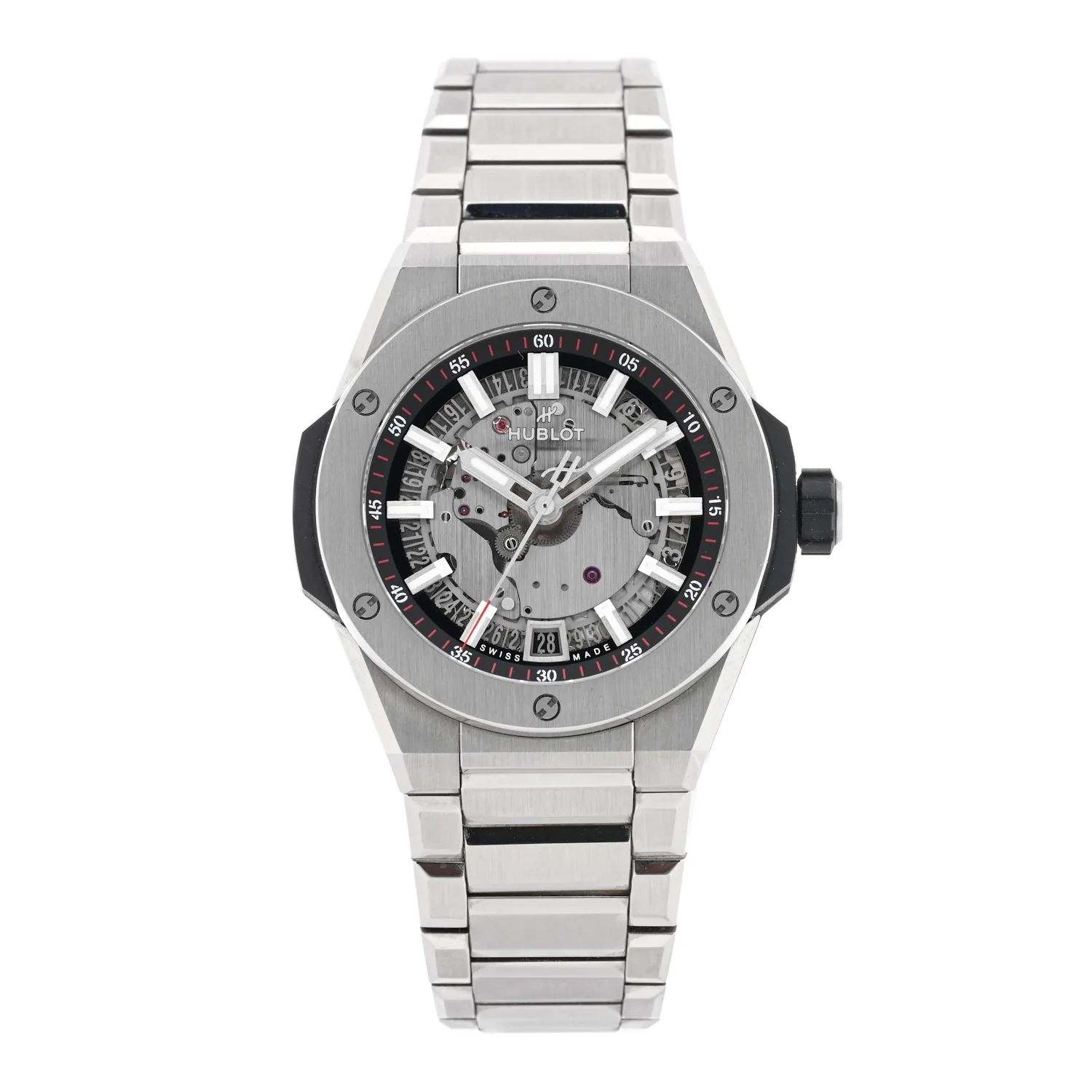 Titanium 40mm Big Bang Integrated Time Only Automatic Watch Silver 456.NX.0170.NX