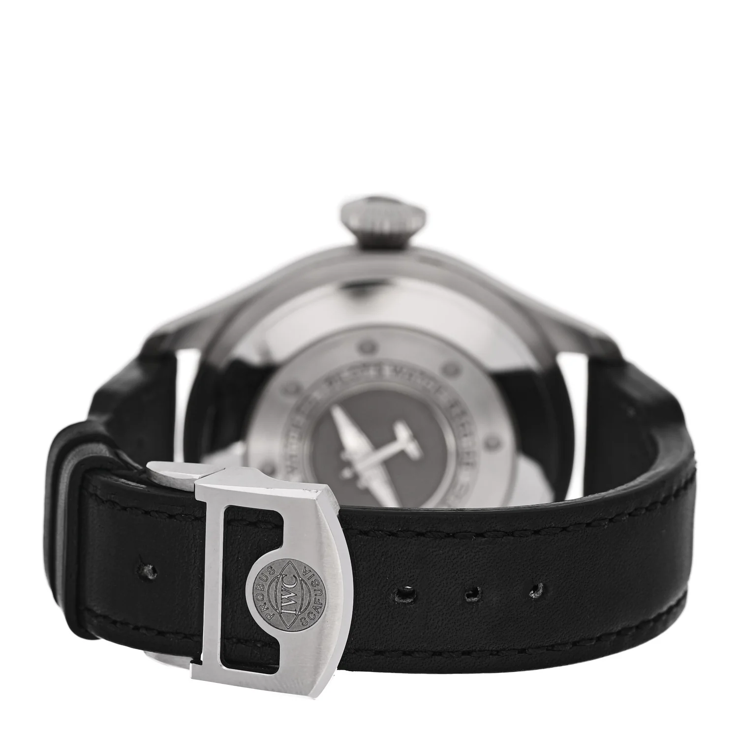 Stainless Steel Calfskin 46mm Schaffhausen Pilot Automatic Watch Black IW501001 - Image 3