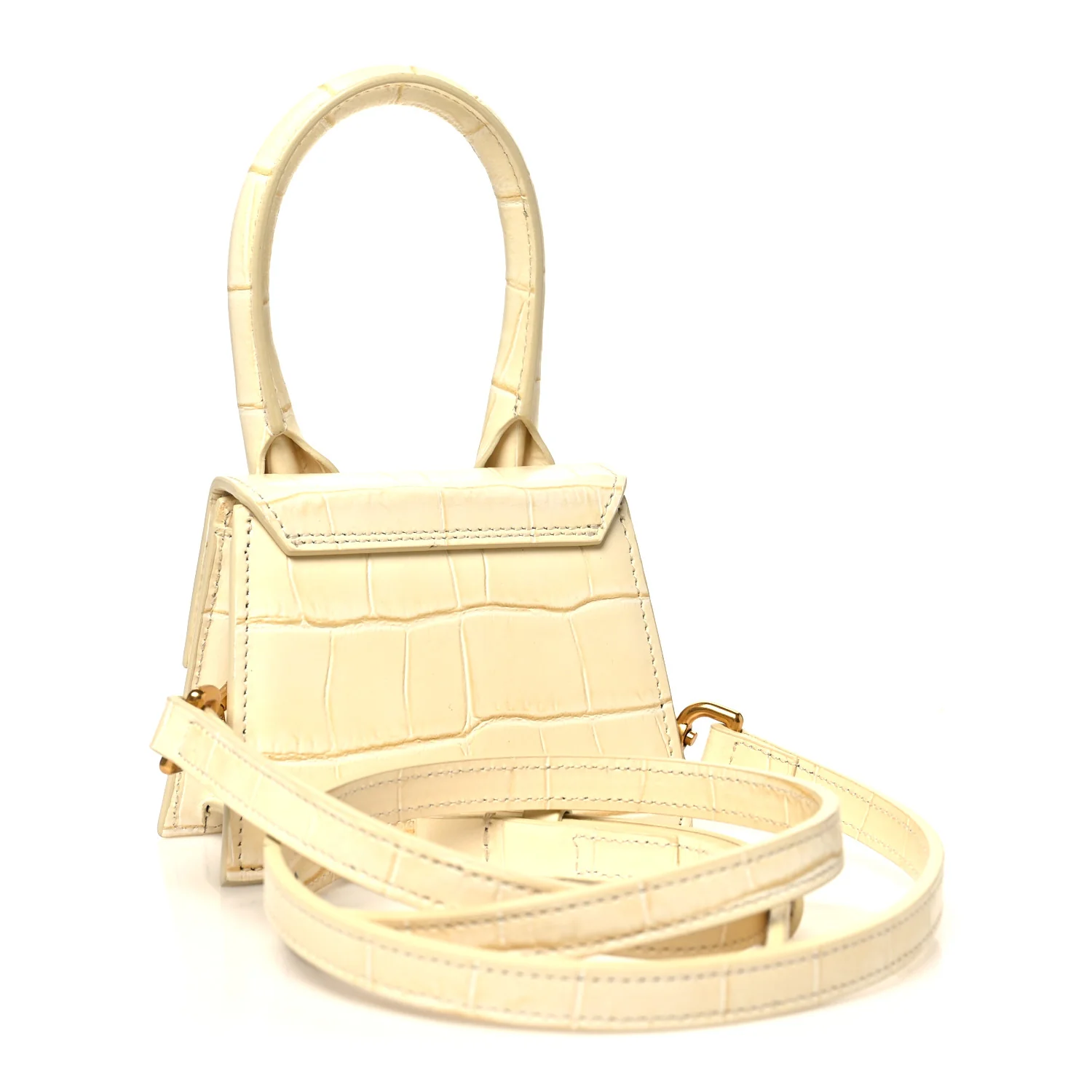 Calfskin Crocodile Embossed Le Chiquito Beige - Image 3