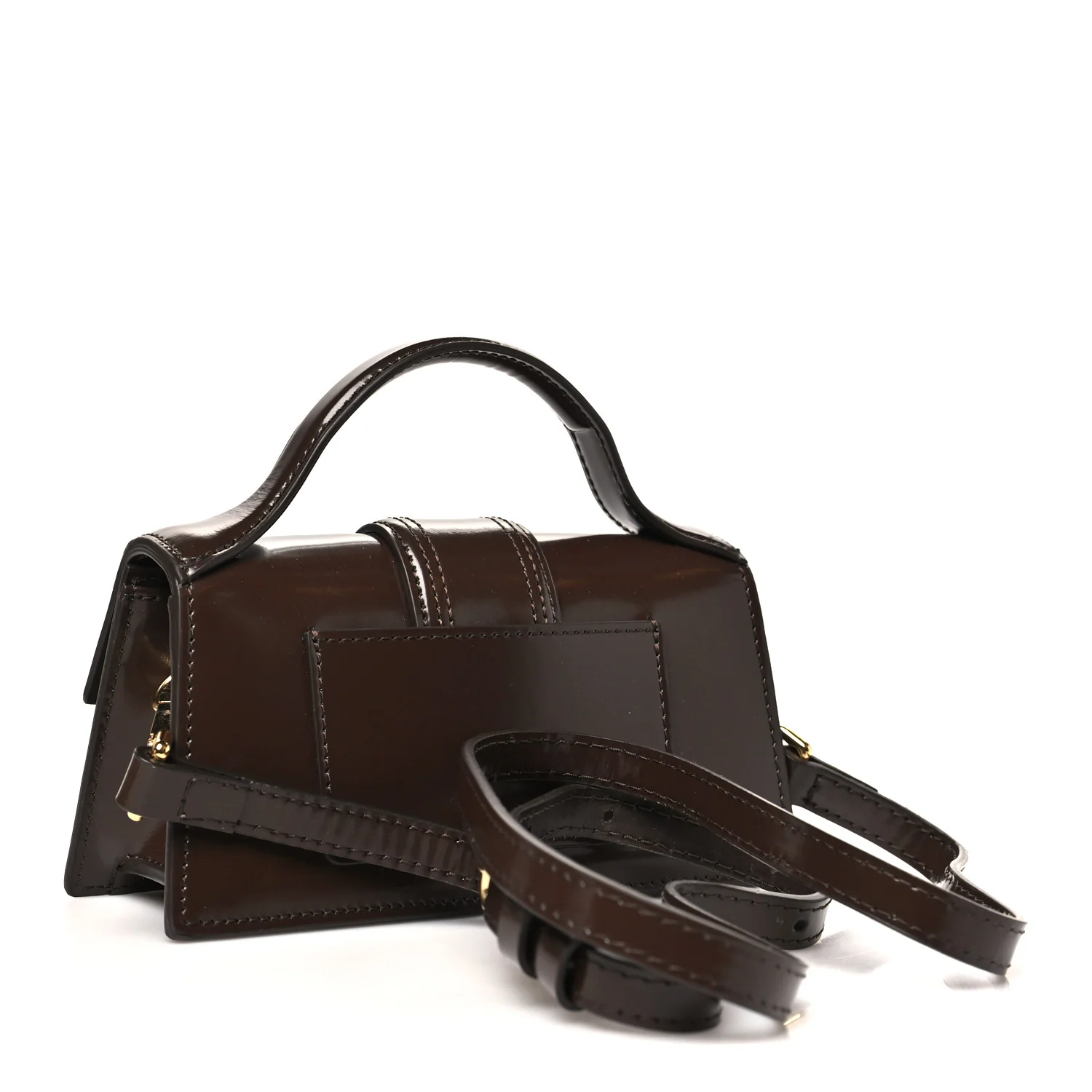 Glazed Calfskin Le Bambino Dark Brown - Image 3