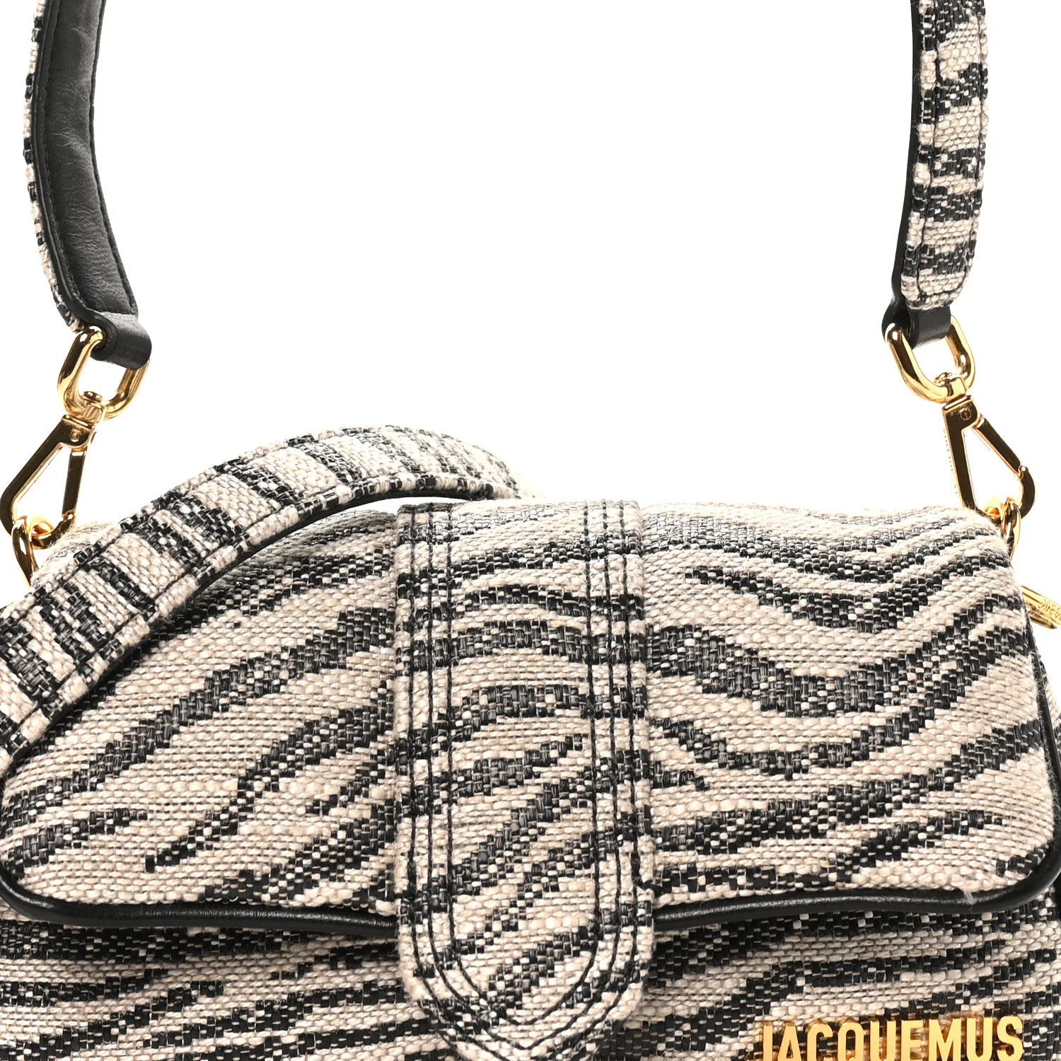 Zebra Jacquard Le Petit Bambimou Black White - Image 7