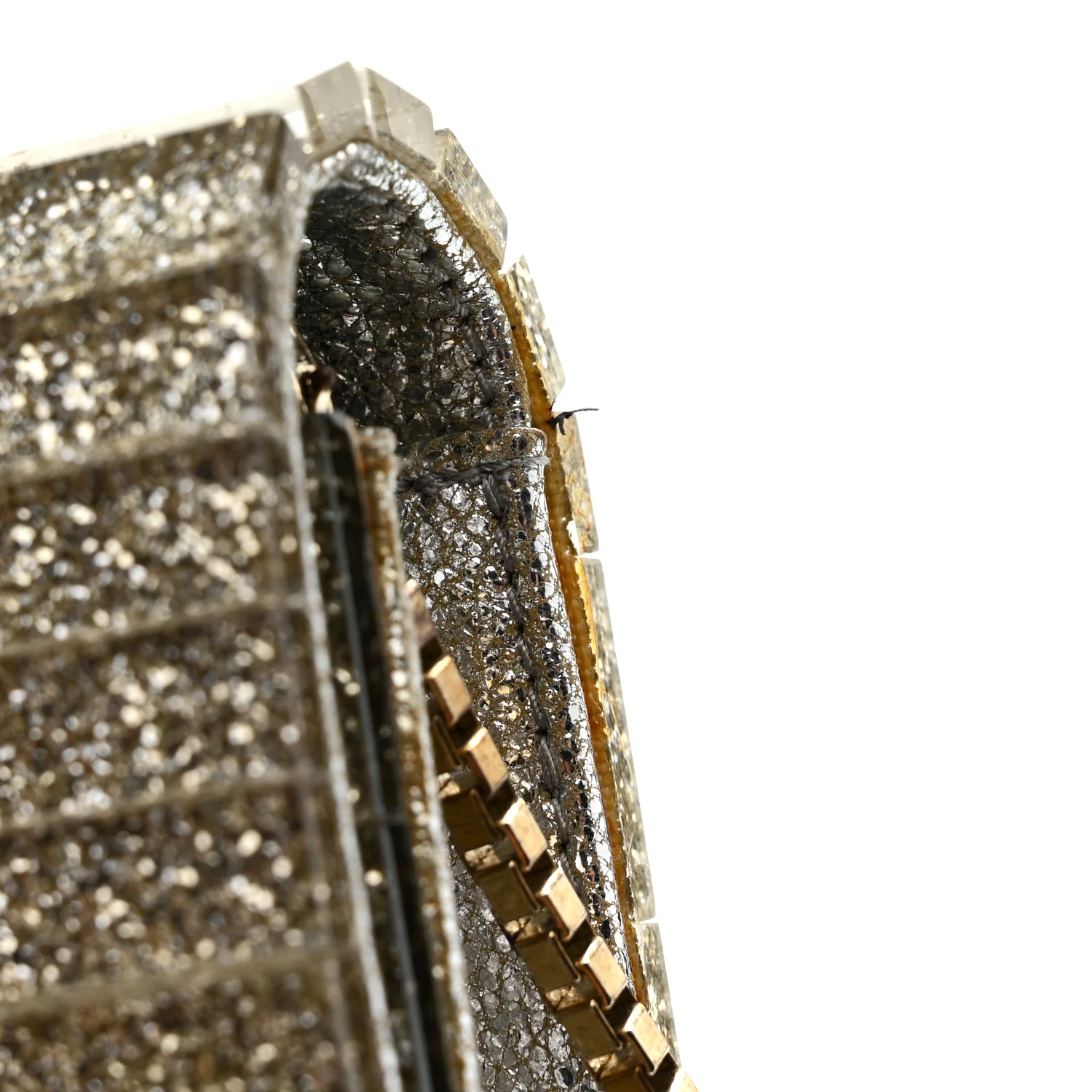 Acrylic Glitter Sweetie Clutch Champagne - Image 14