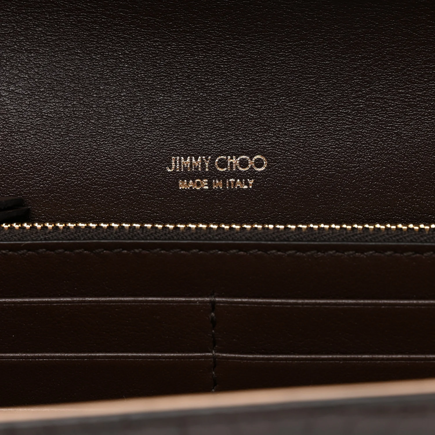 Calfskin Crocodile Embossed Emmie Clutch Bag Chocolate - Image 6
