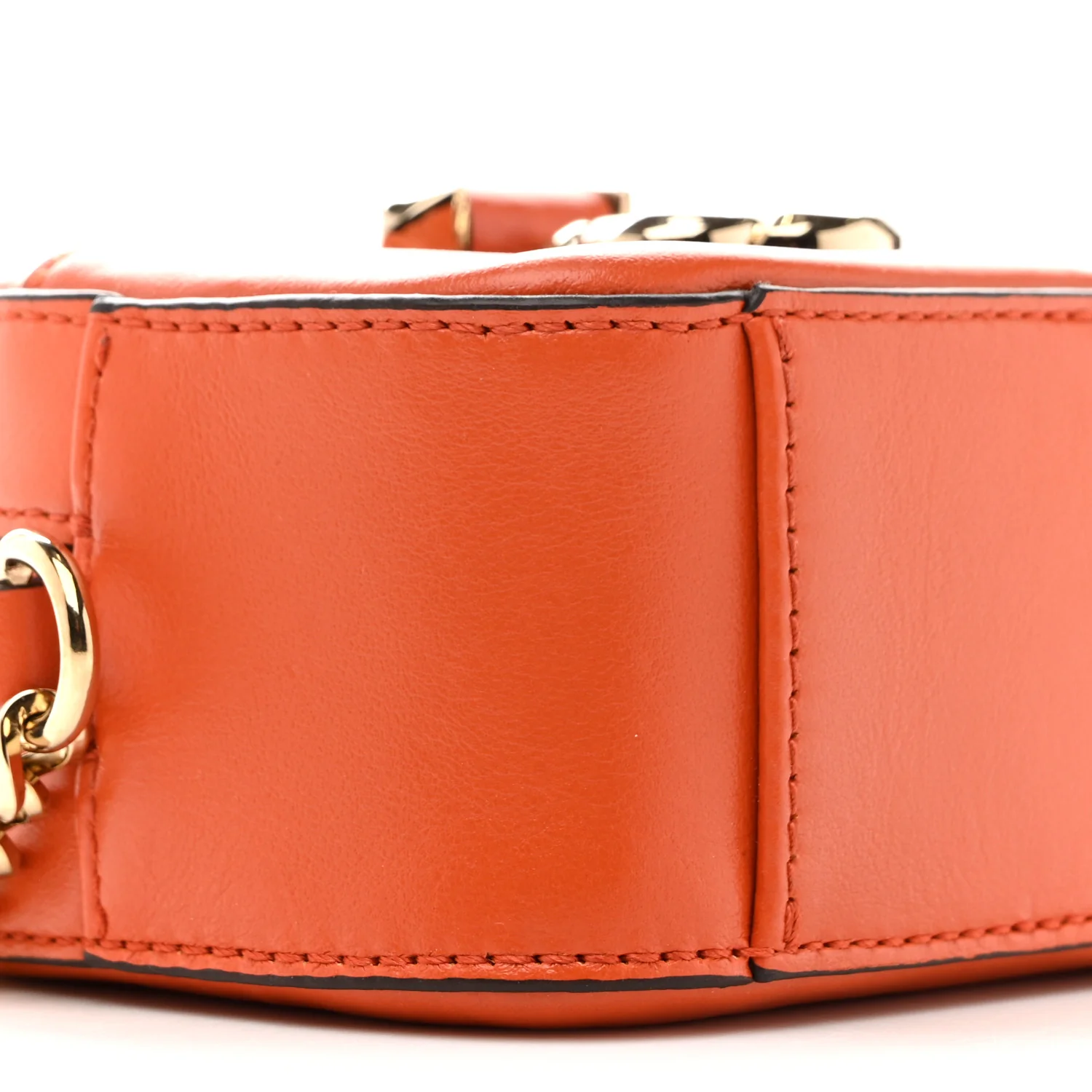 Calfskin Micro Hale Crossbody Amber Orange - Image 9