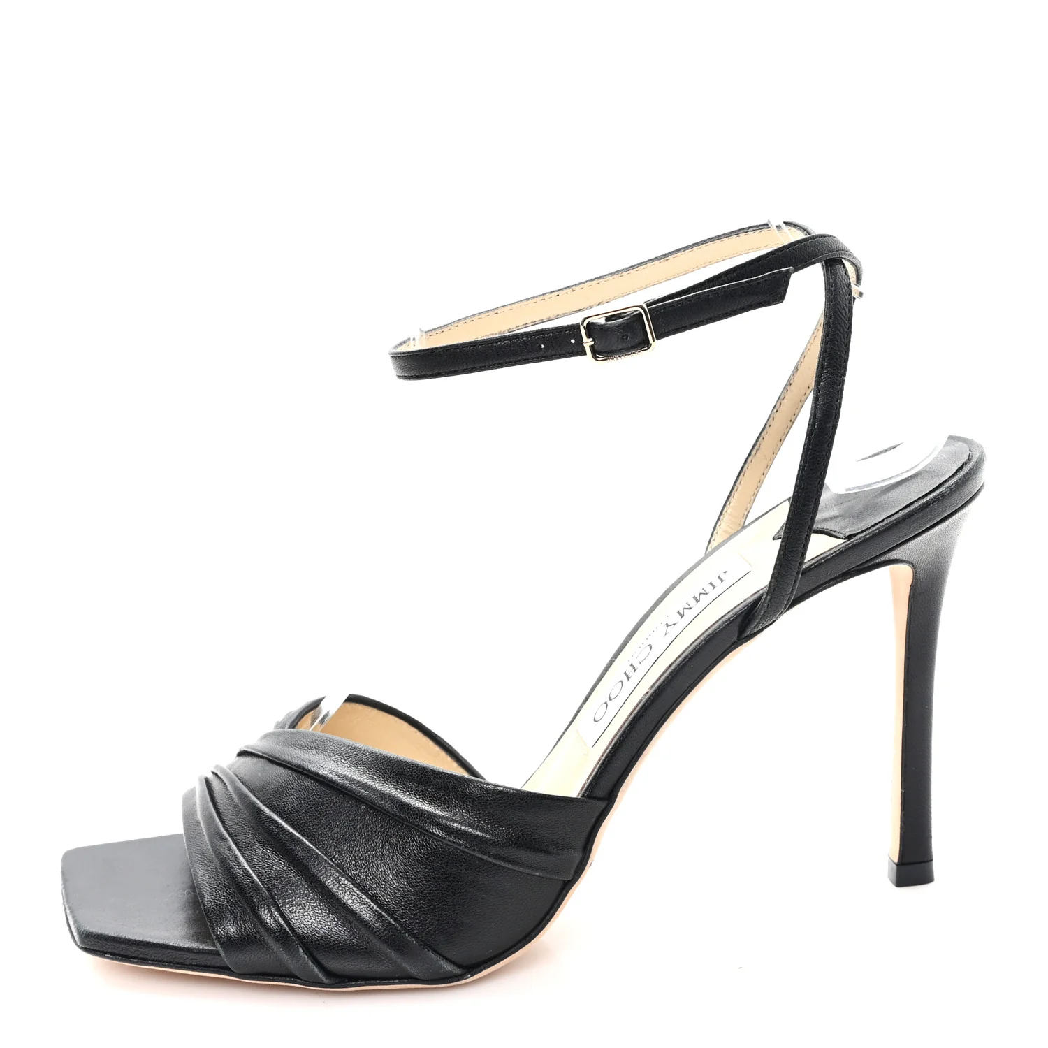 Luxe Nappa Basil 95 Sandals 39.5 Black