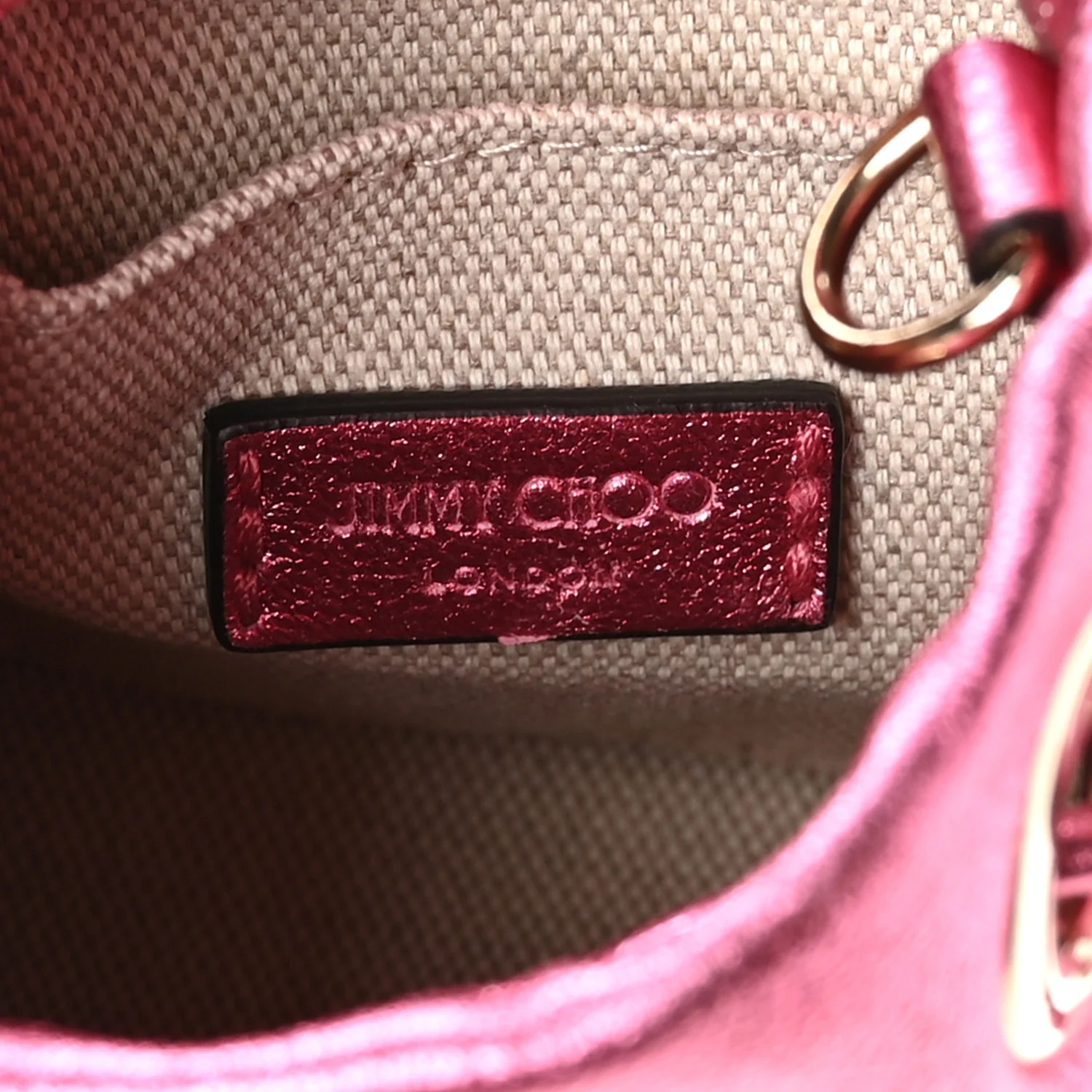 Metallic Nappa Mini Marcheline Shoulder Bag Peony - Image 11