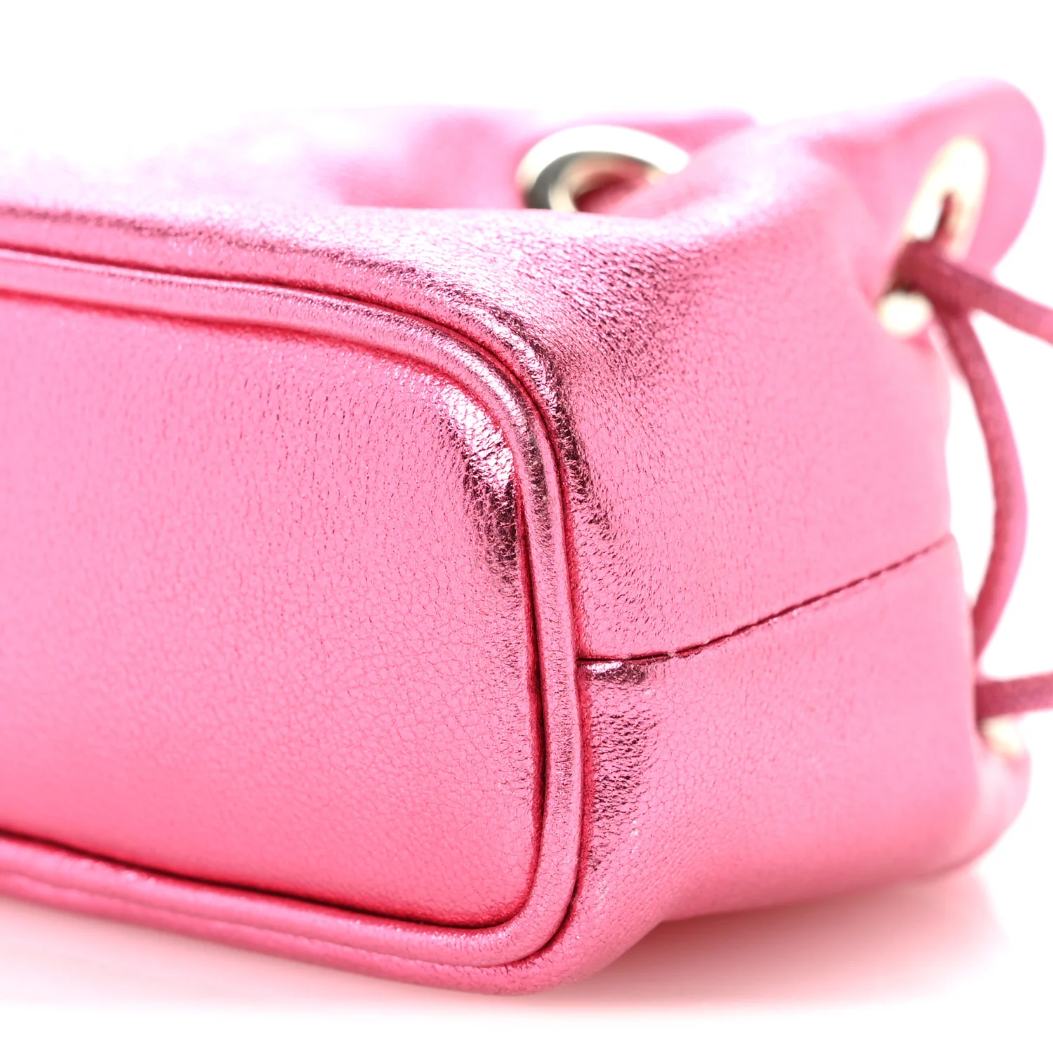 Metallic Nappa Mini Marcheline Shoulder Bag Peony - Image 19