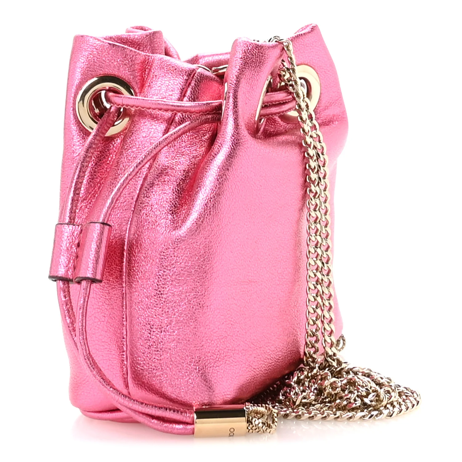 Metallic Nappa Mini Marcheline Shoulder Bag Peony - Image 4