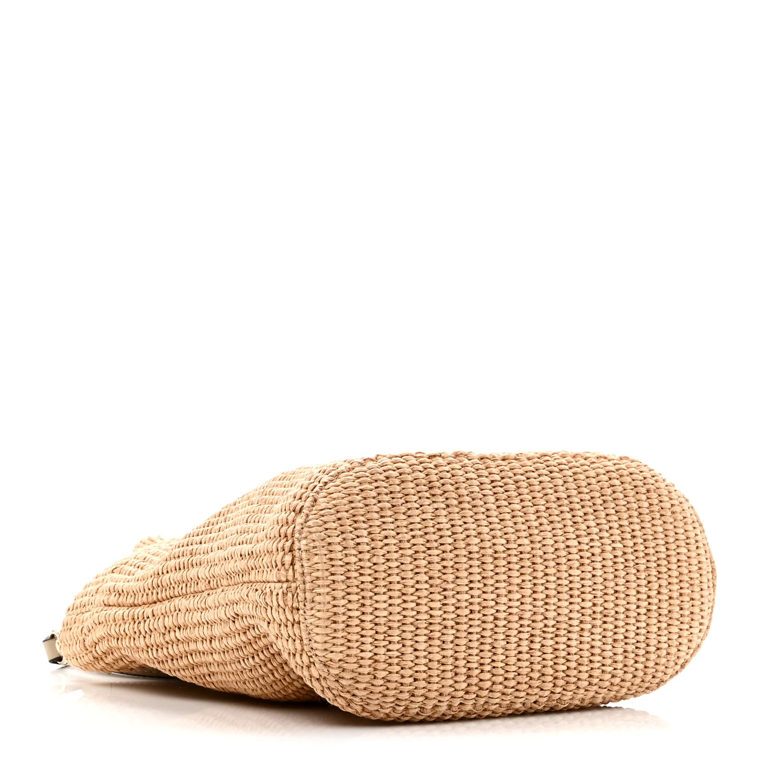 Raffia Embroidered East West London Mini Beach Tote Natural Latte - Image 4