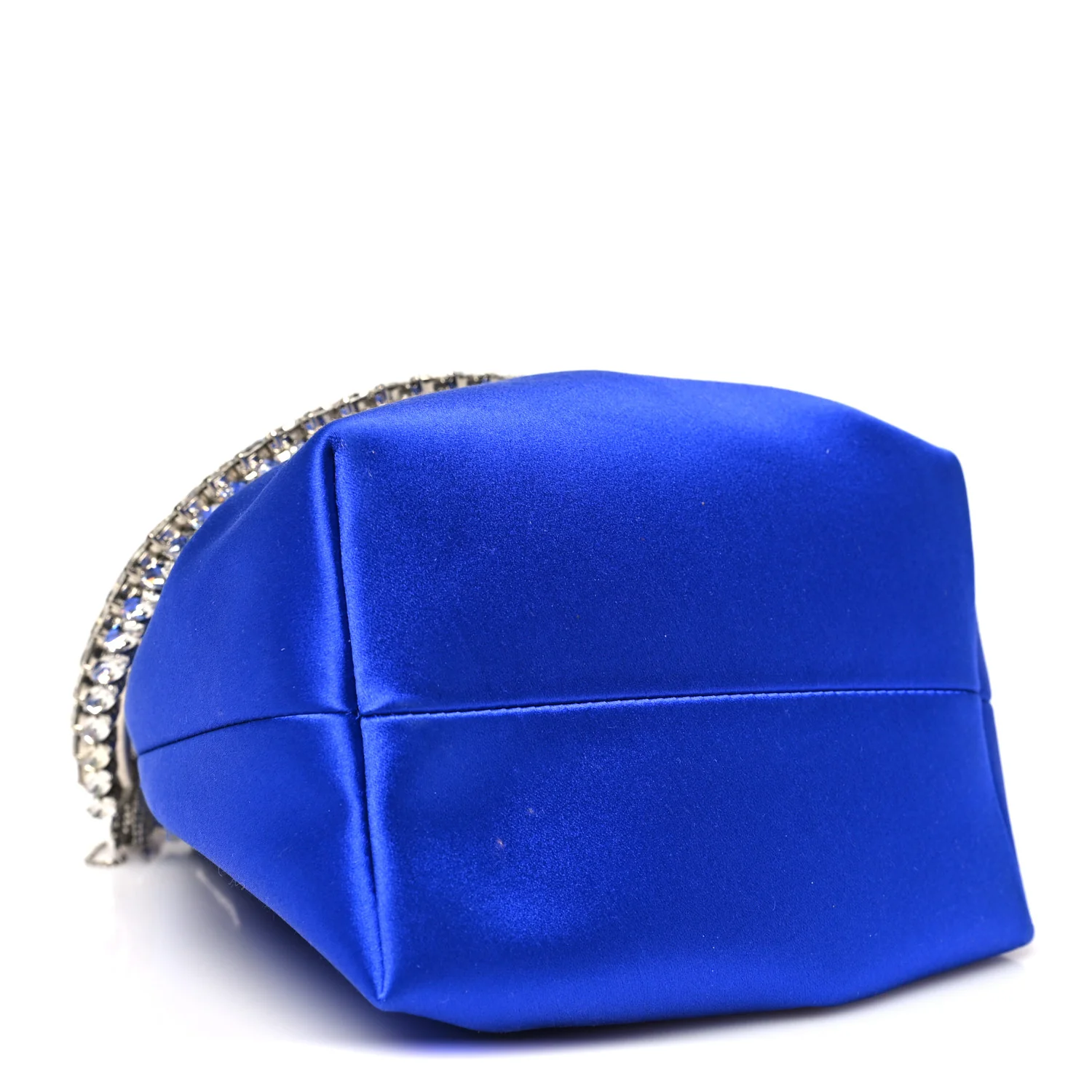 Satin Crystal Embellished Bon Bon Bag Blue - Image 4